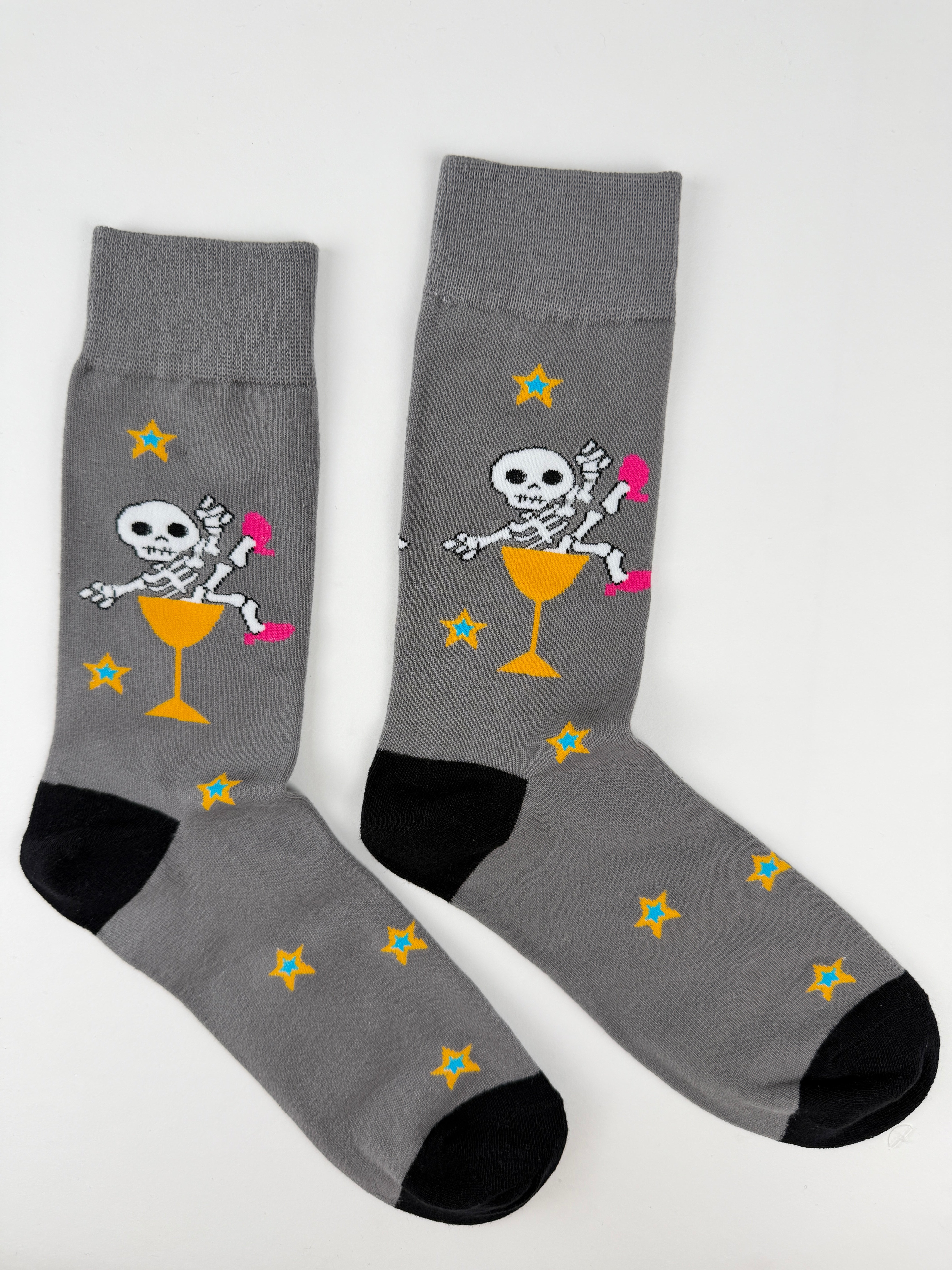 Day of the Dead Skeleton in Cocktail Glass Socks