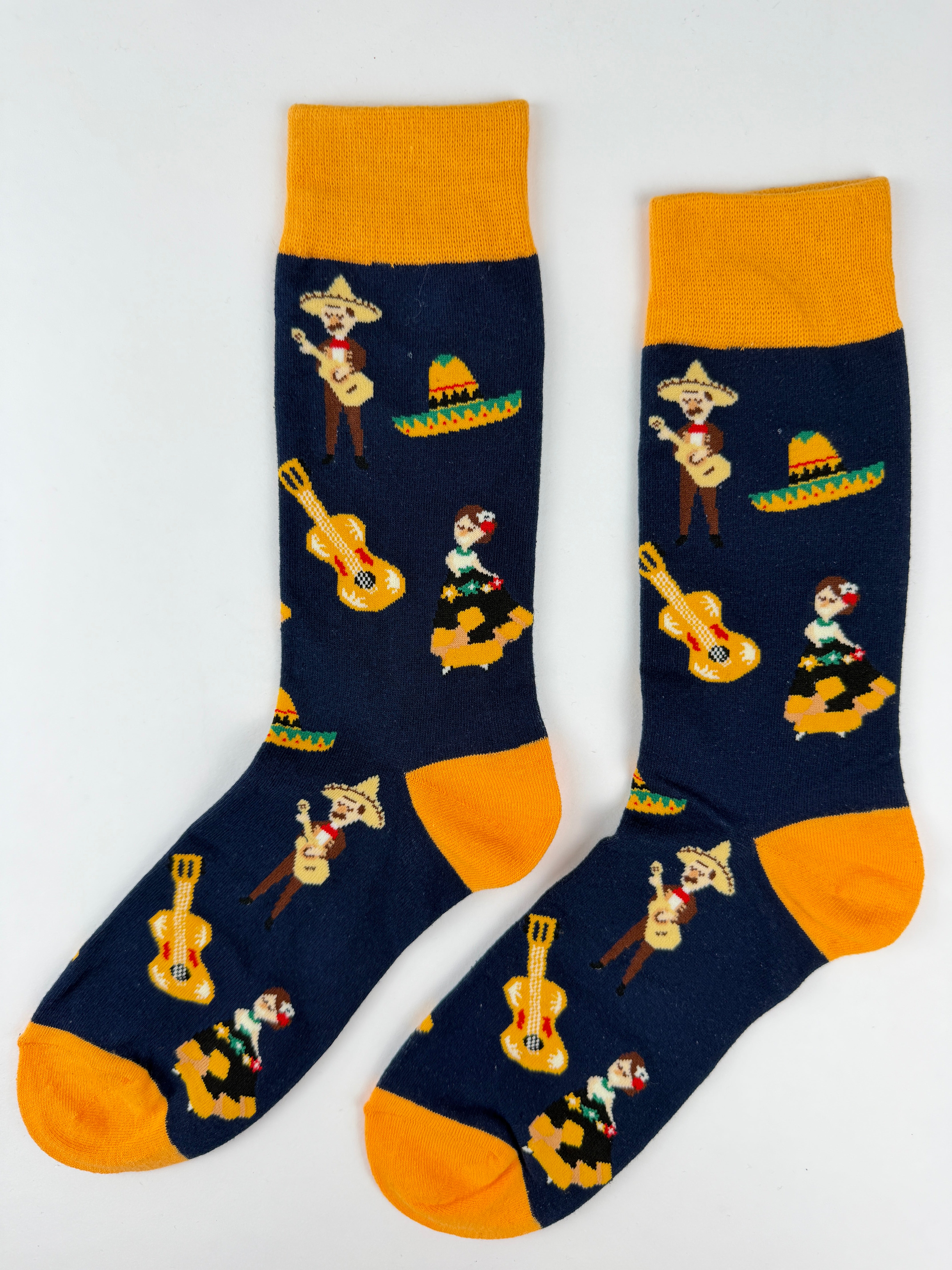 Mexico Mariachi Guitar Crew Socks Unisex