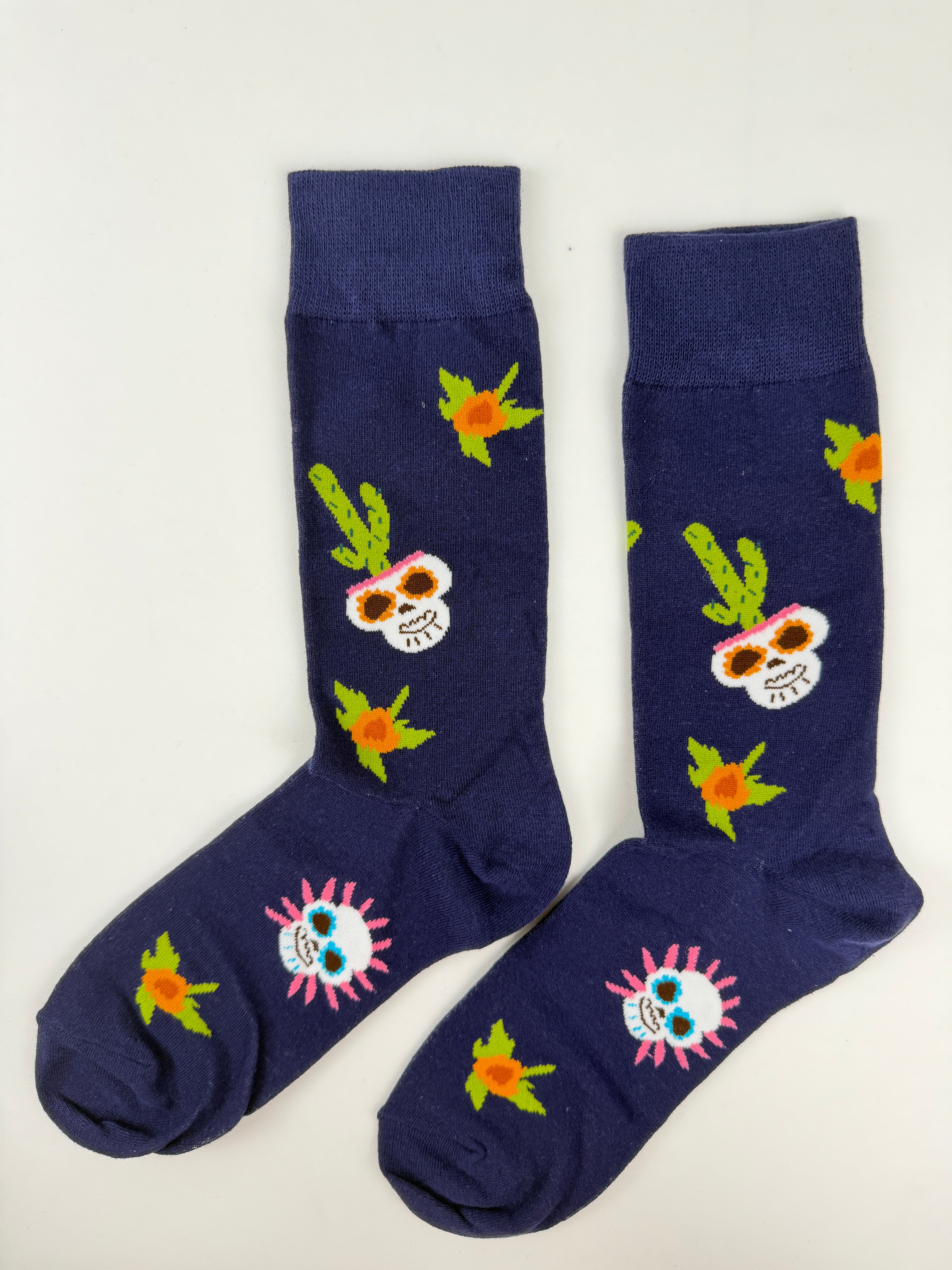 Day of the Dead Cactus Skull Socks
