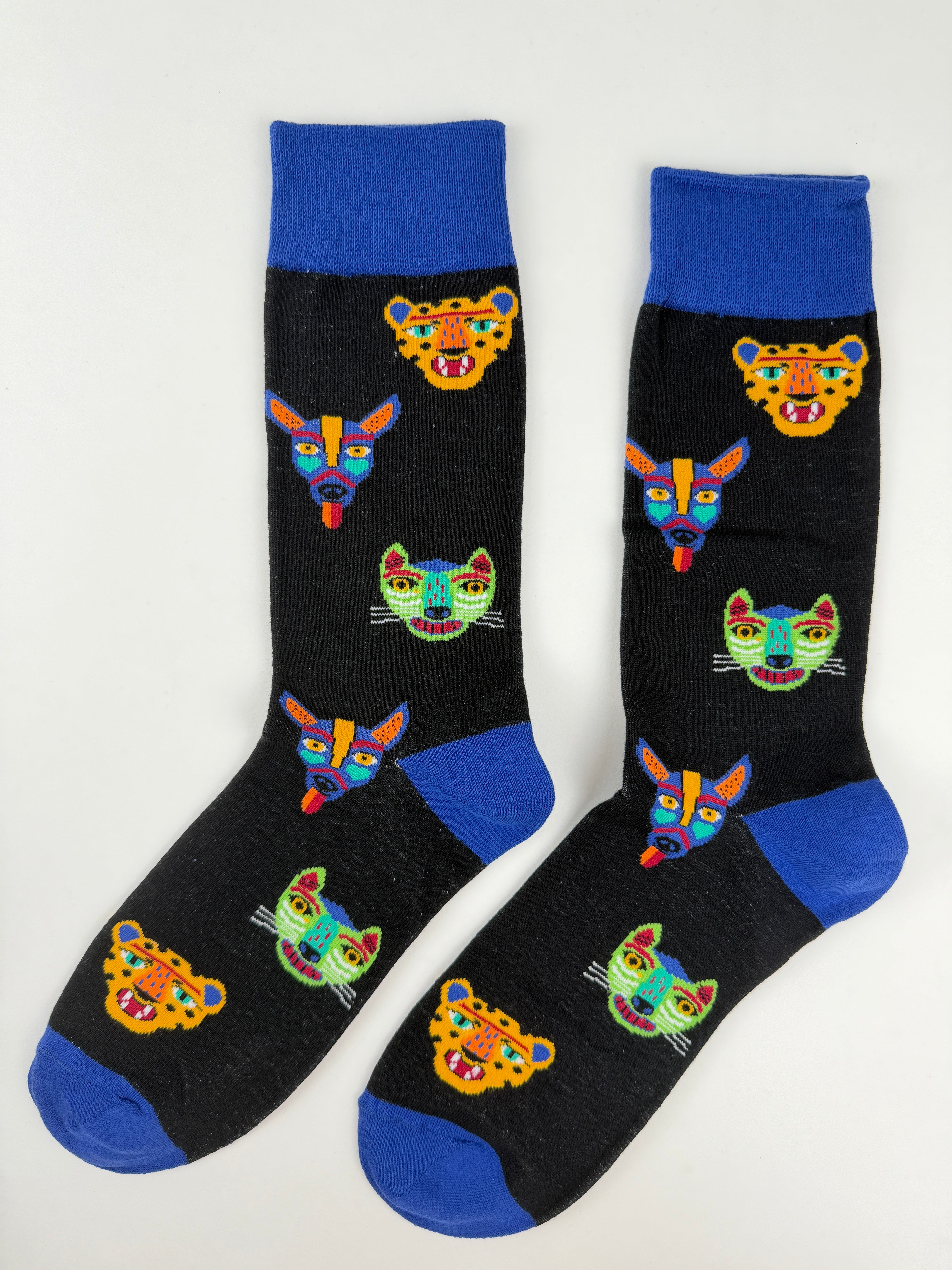 Colorful Animal Mask Art Crew Socks Unisex