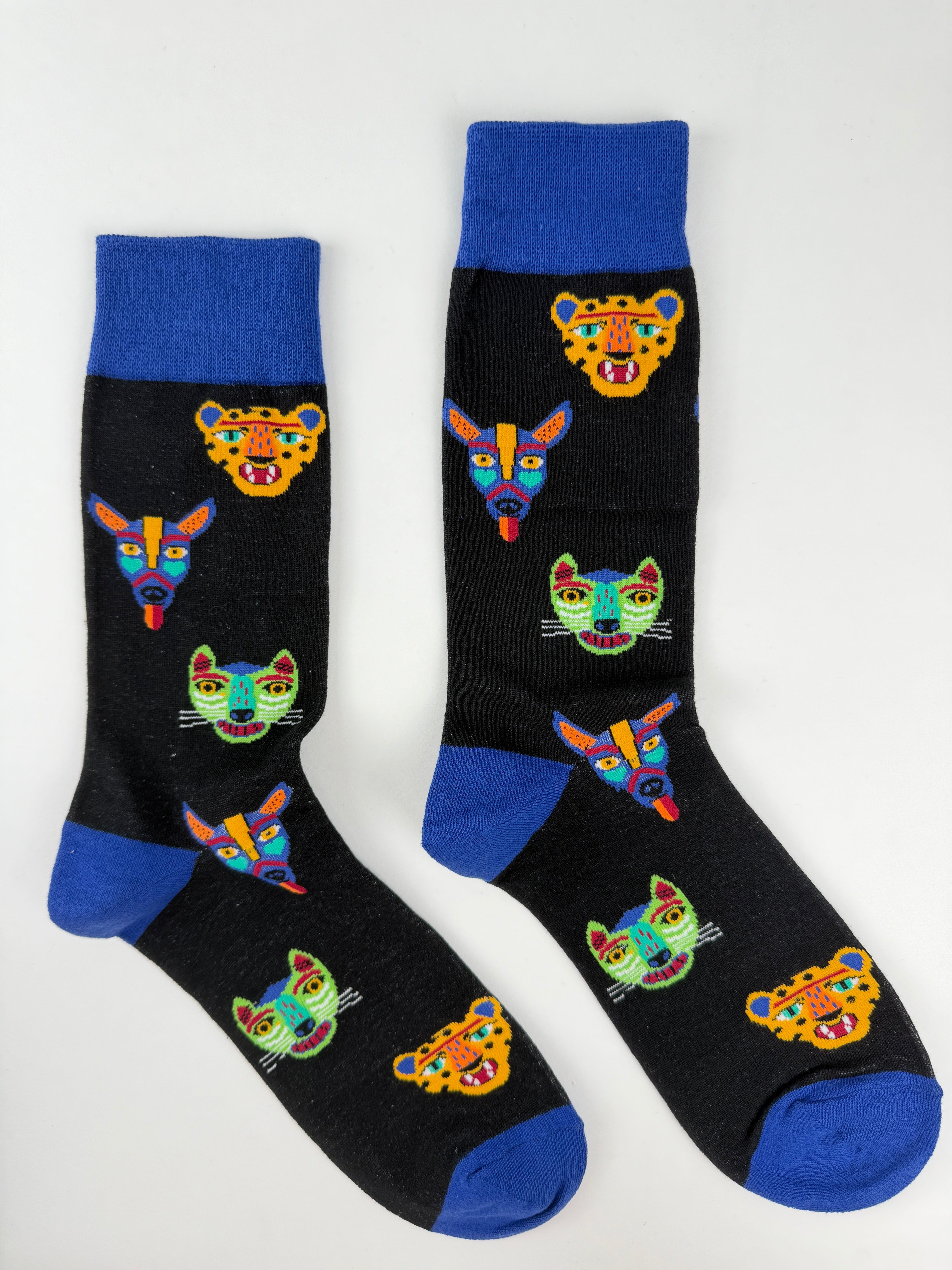 Colorful Animal Mask Art Crew Socks Unisex