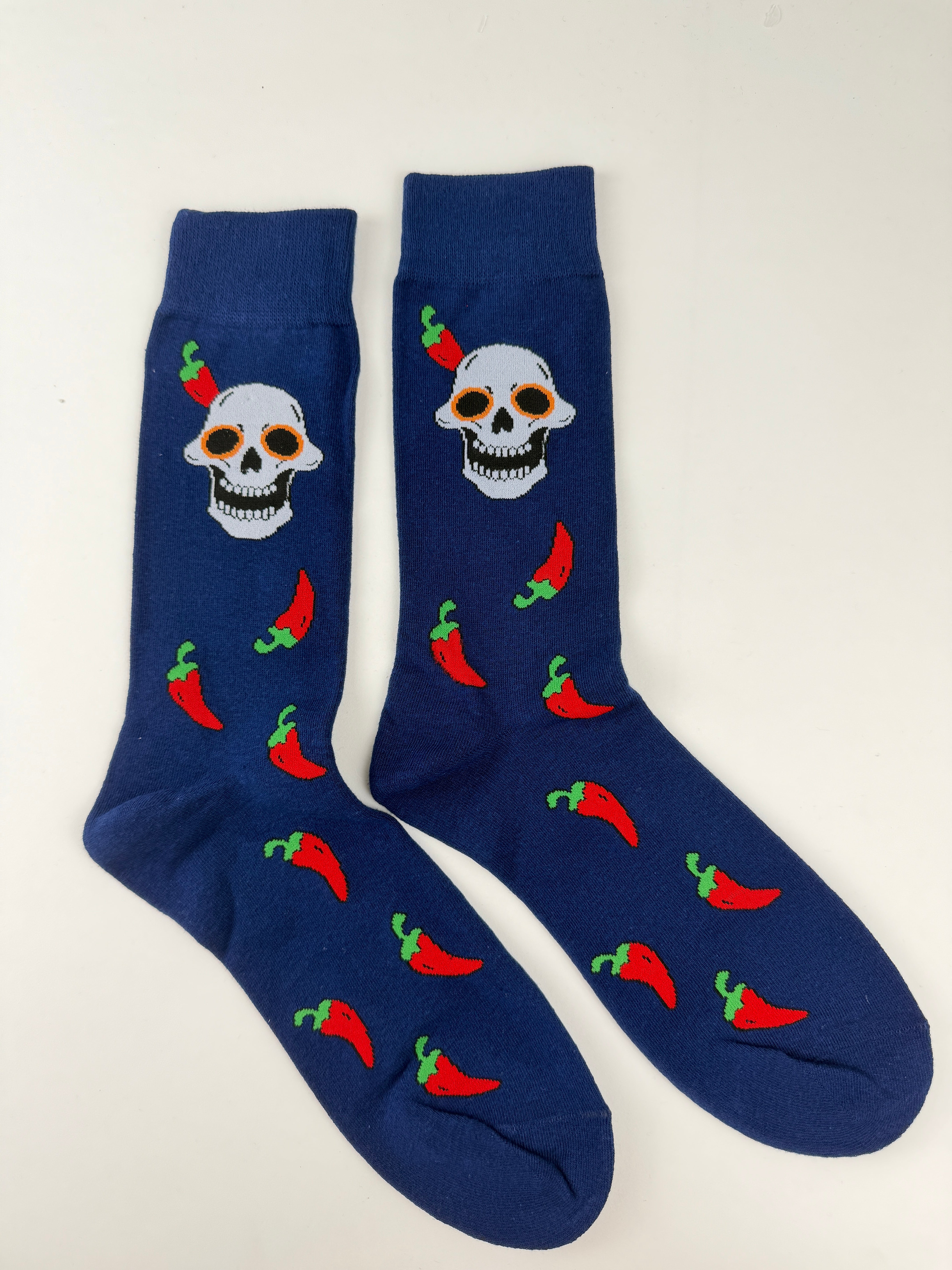 Day of the Dead Skull & Red Chili Peppers