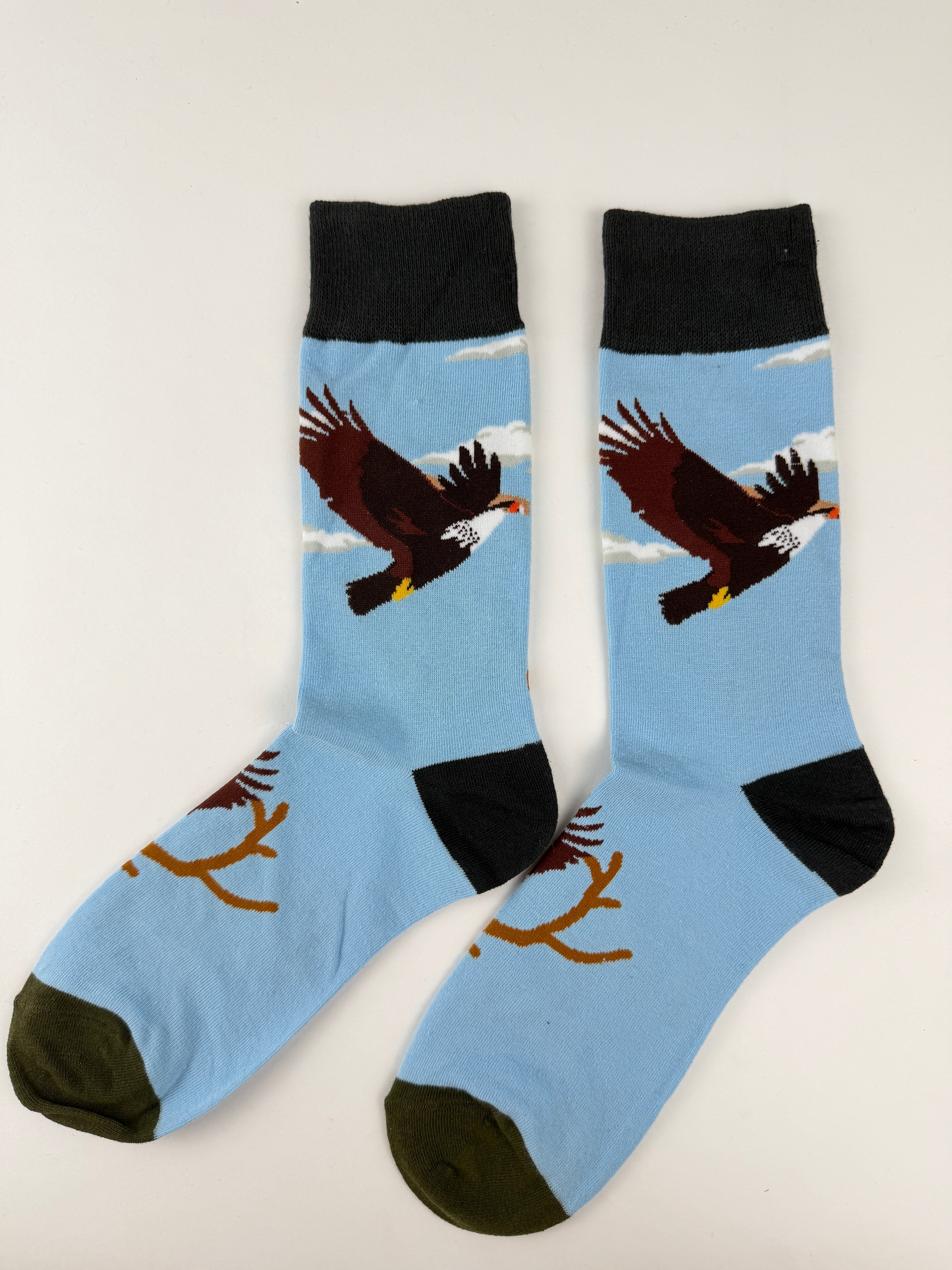 Mexico Eagle Sky Blue Crew Socks Unisex