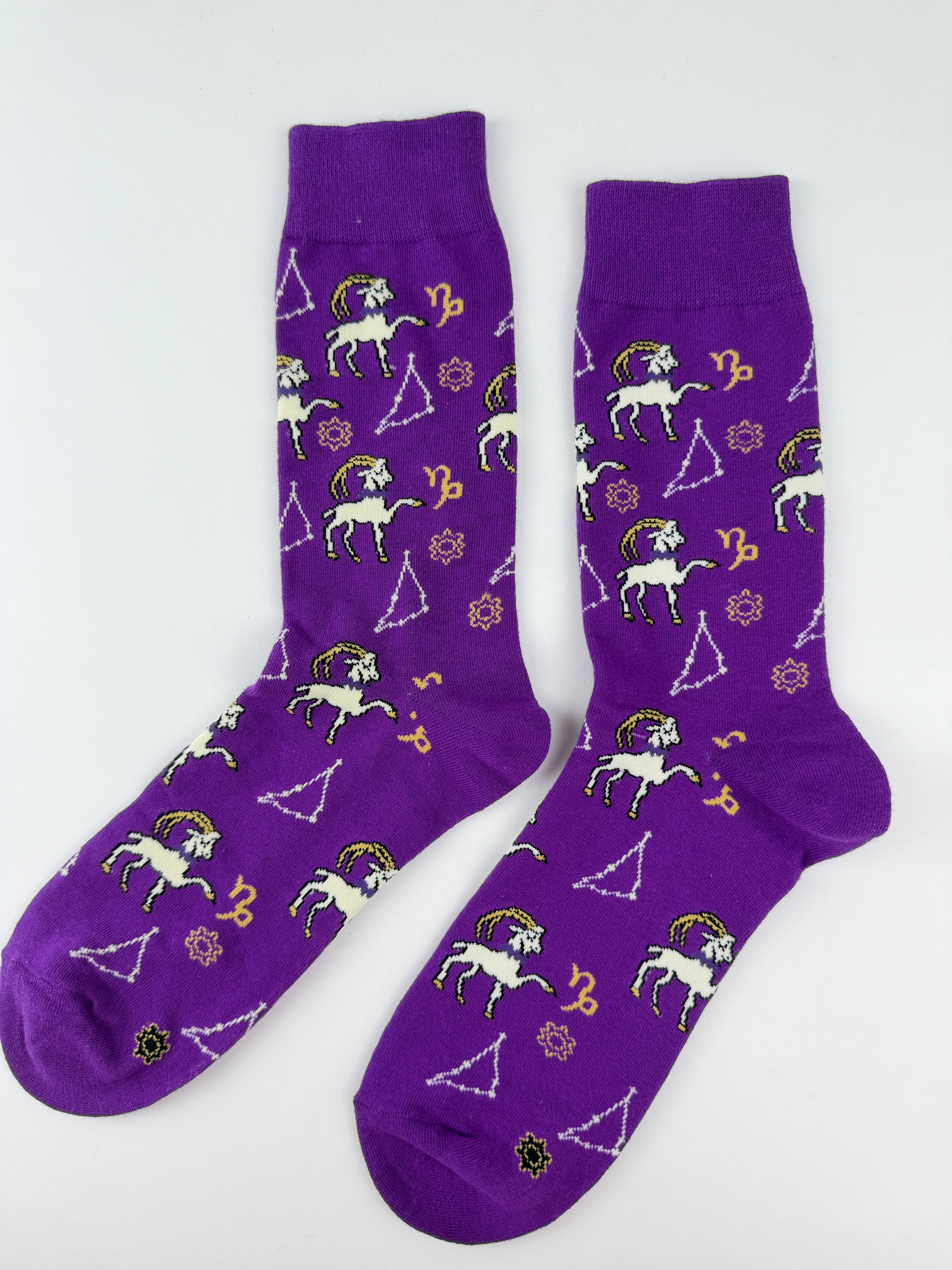 Constellation – Capricorn Zodiac Goat Socks Purple