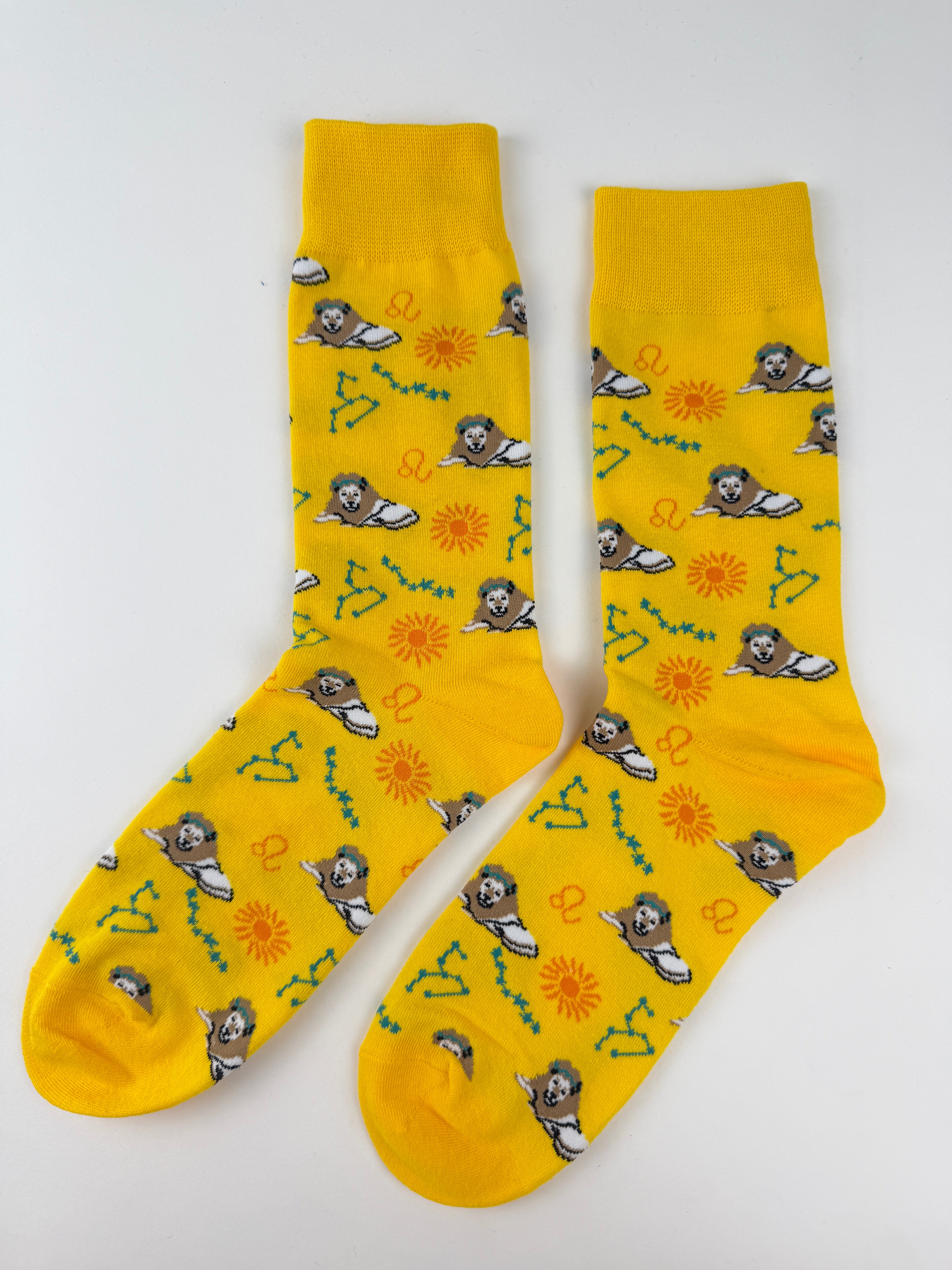 Constellation – Leo Zodiac Lion Socks Yellow