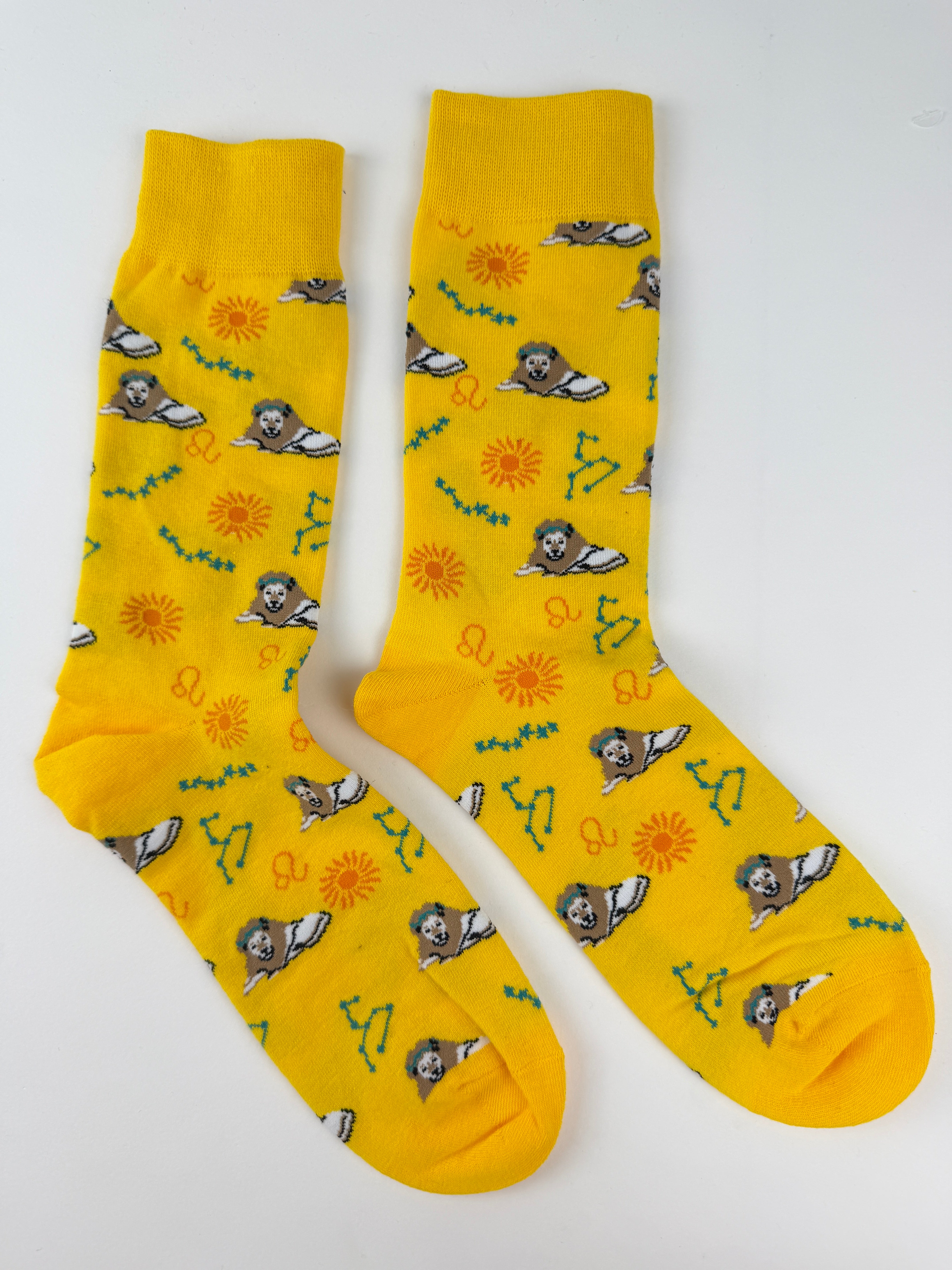 Constellation – Leo Zodiac Lion Socks Yellow