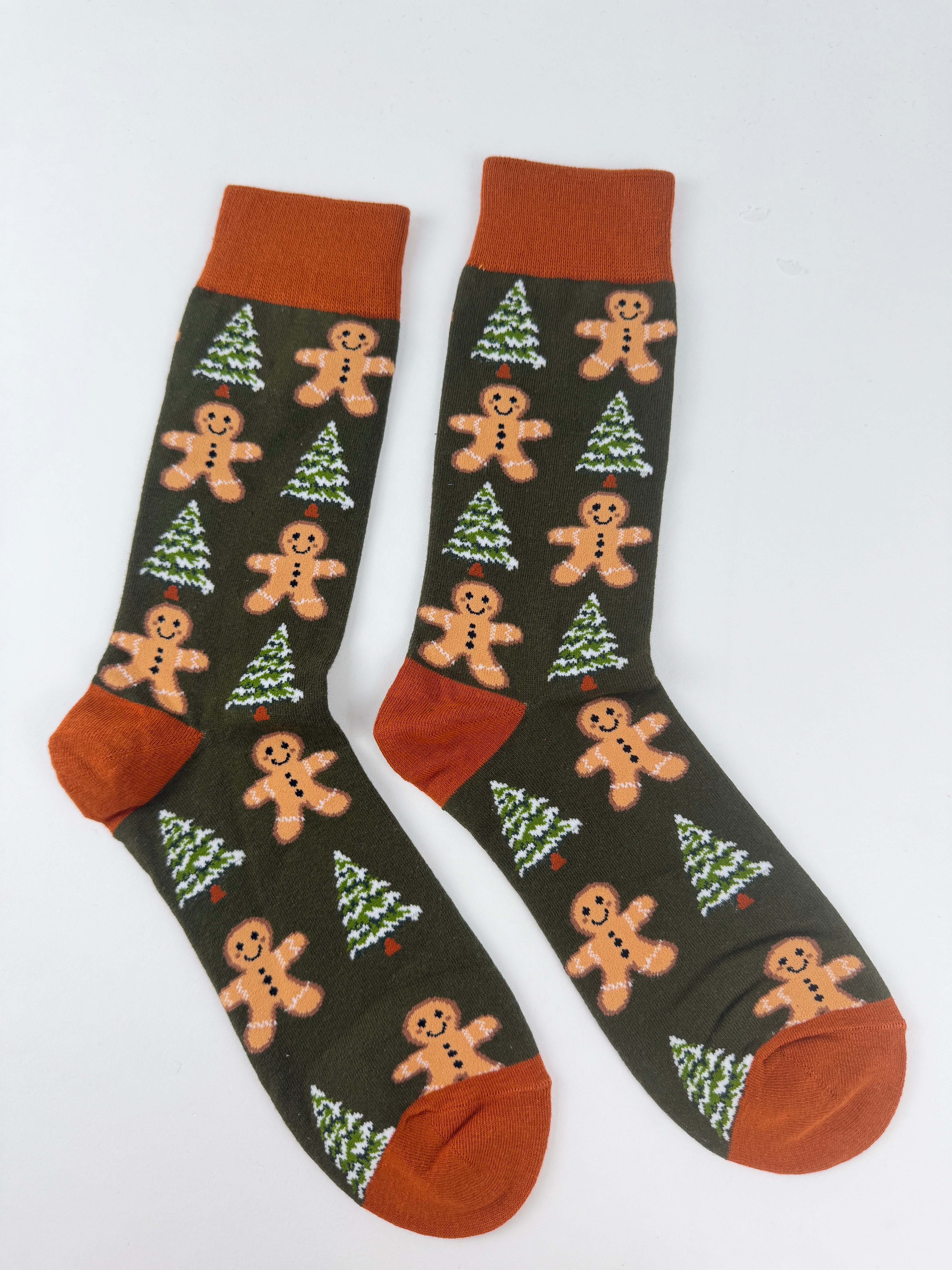 Christmas Gingerbread Man Crew Socks