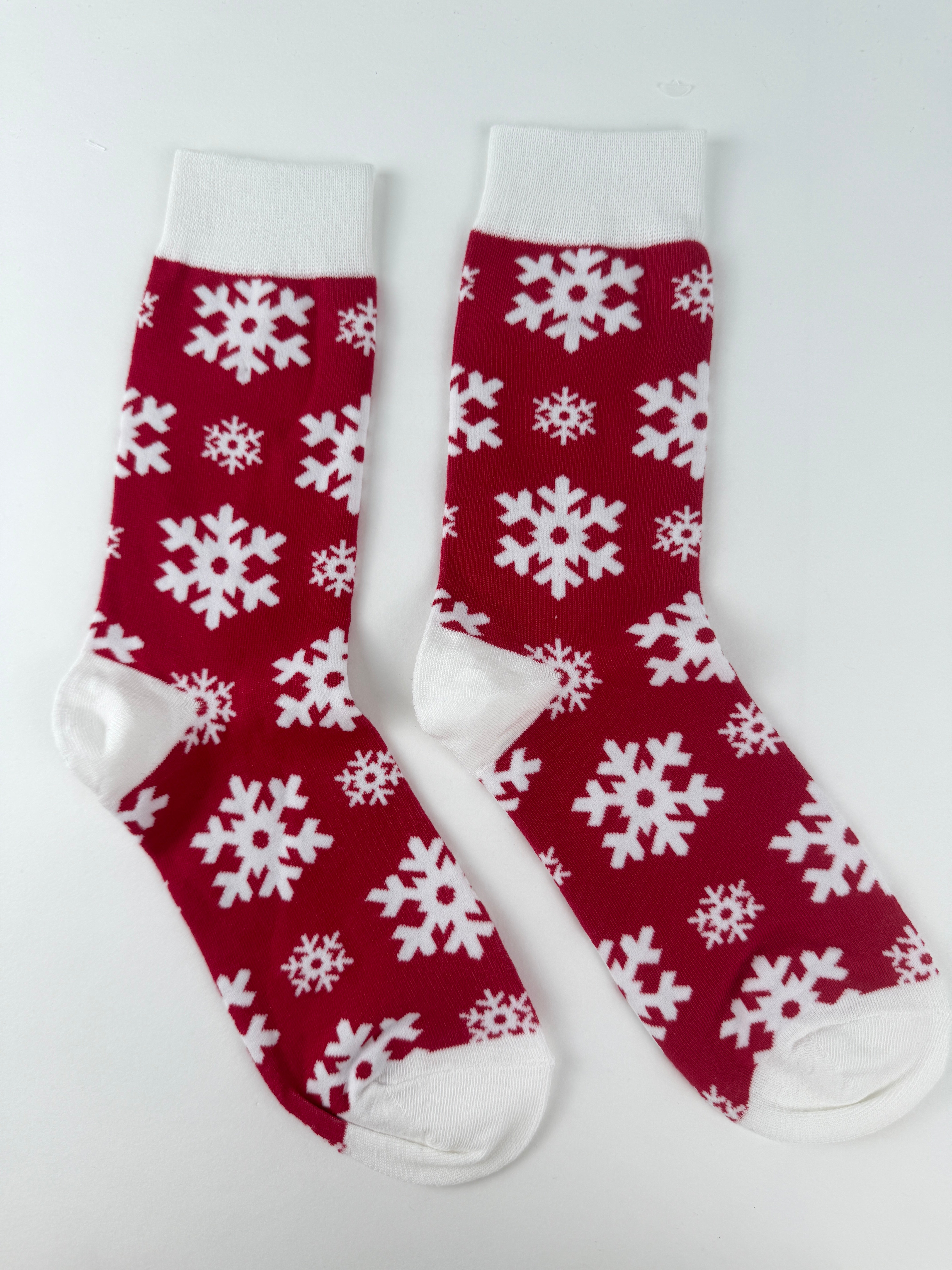 Snowflake Christmas Socks