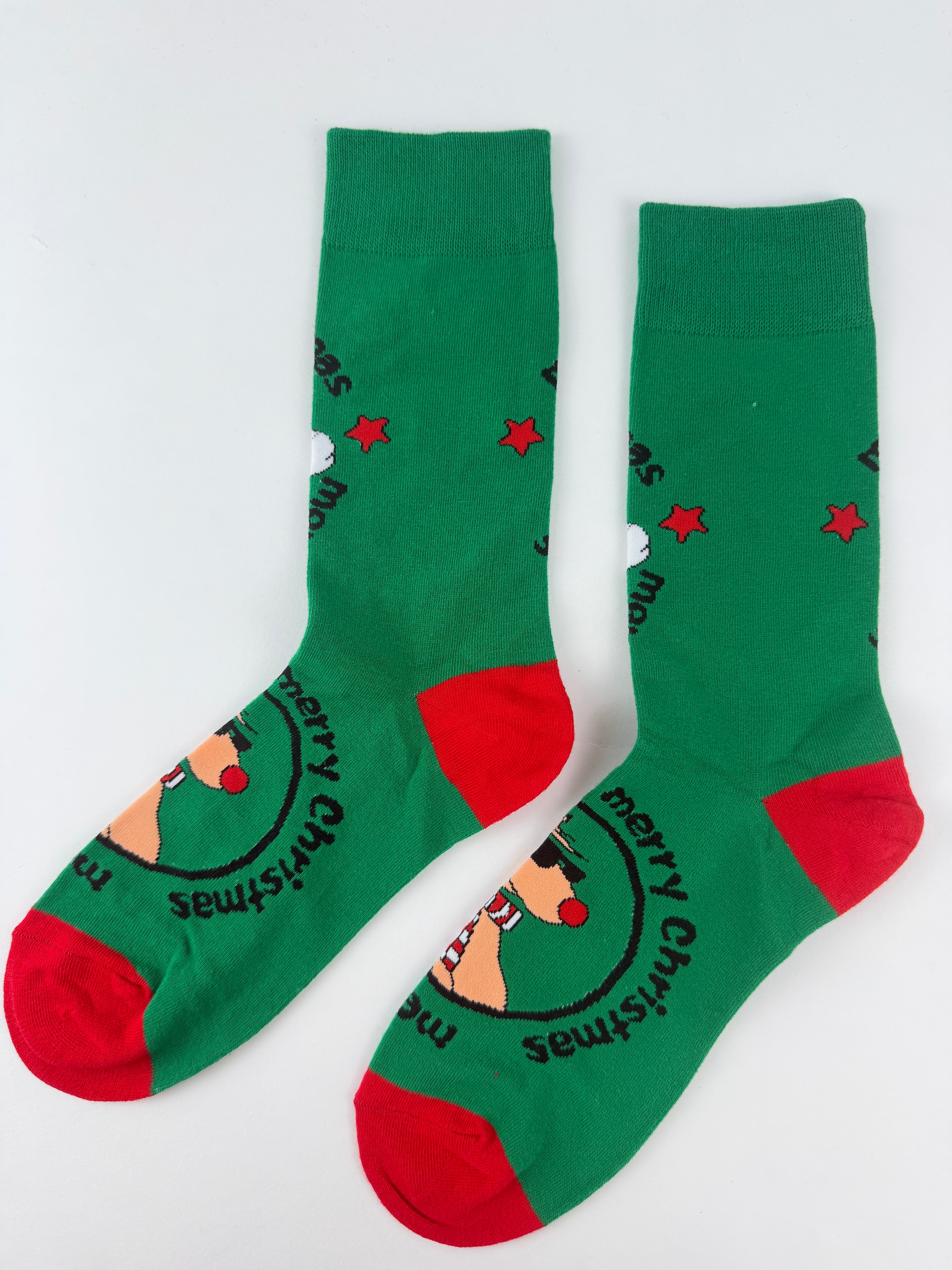 Christmas Socks – Santa & Cookie Quote
