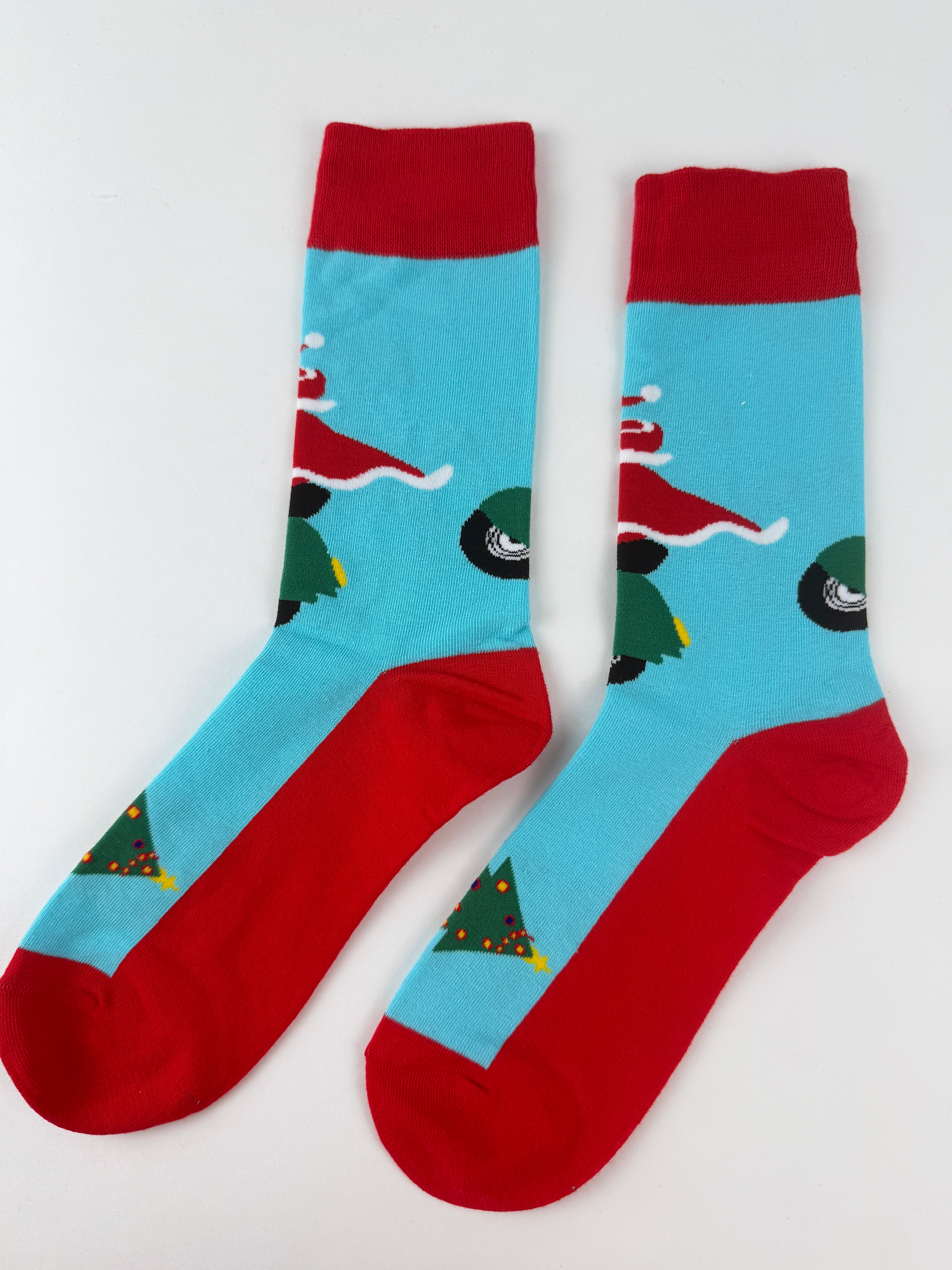 Santa Socks – Scooter Ride & Gift Print