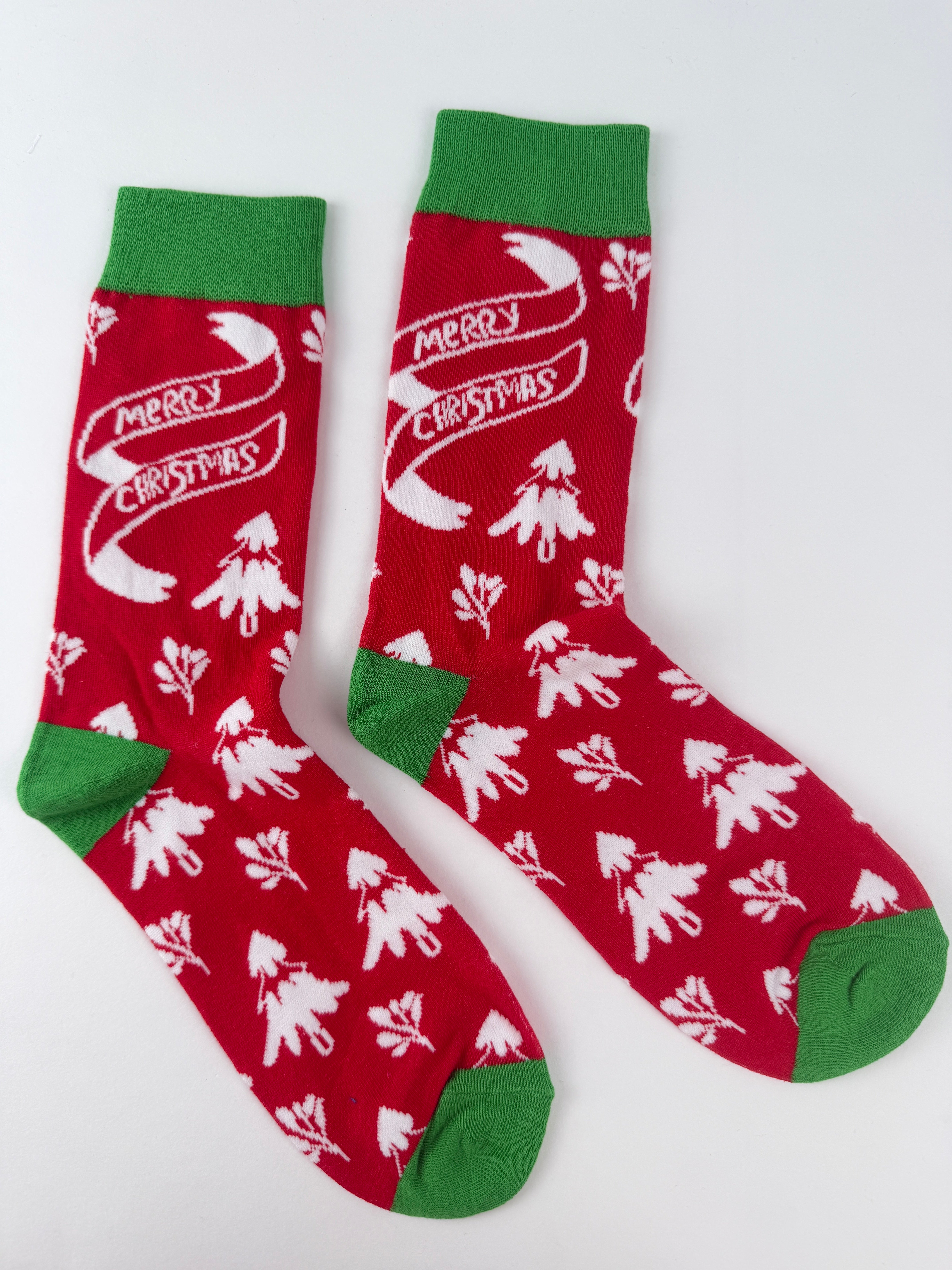 Merry Christmas Crew Socks