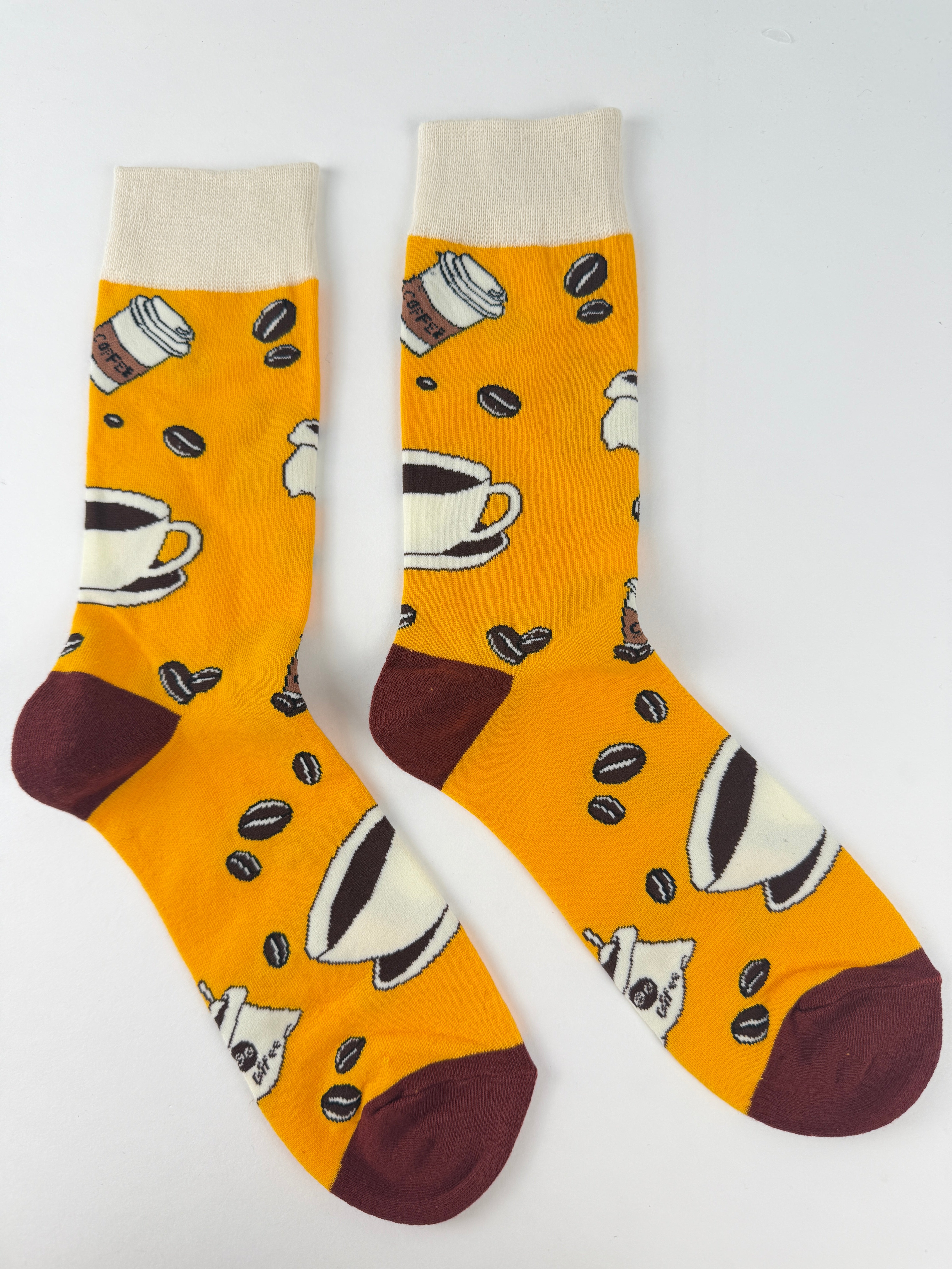 Food Socks - Coffee Cup Pattern