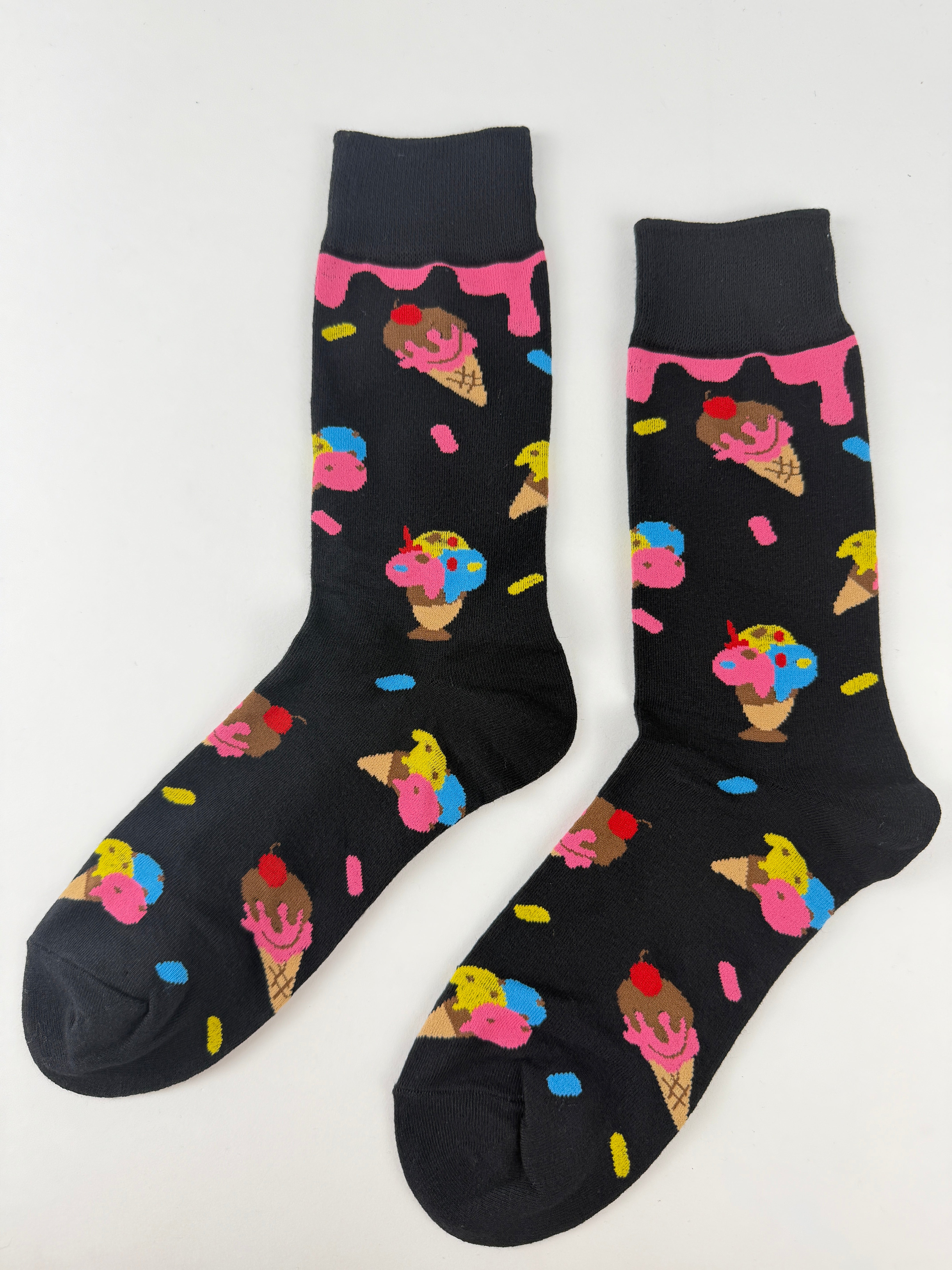 Dessert Socks – Ice Cream & Sundae Pattern