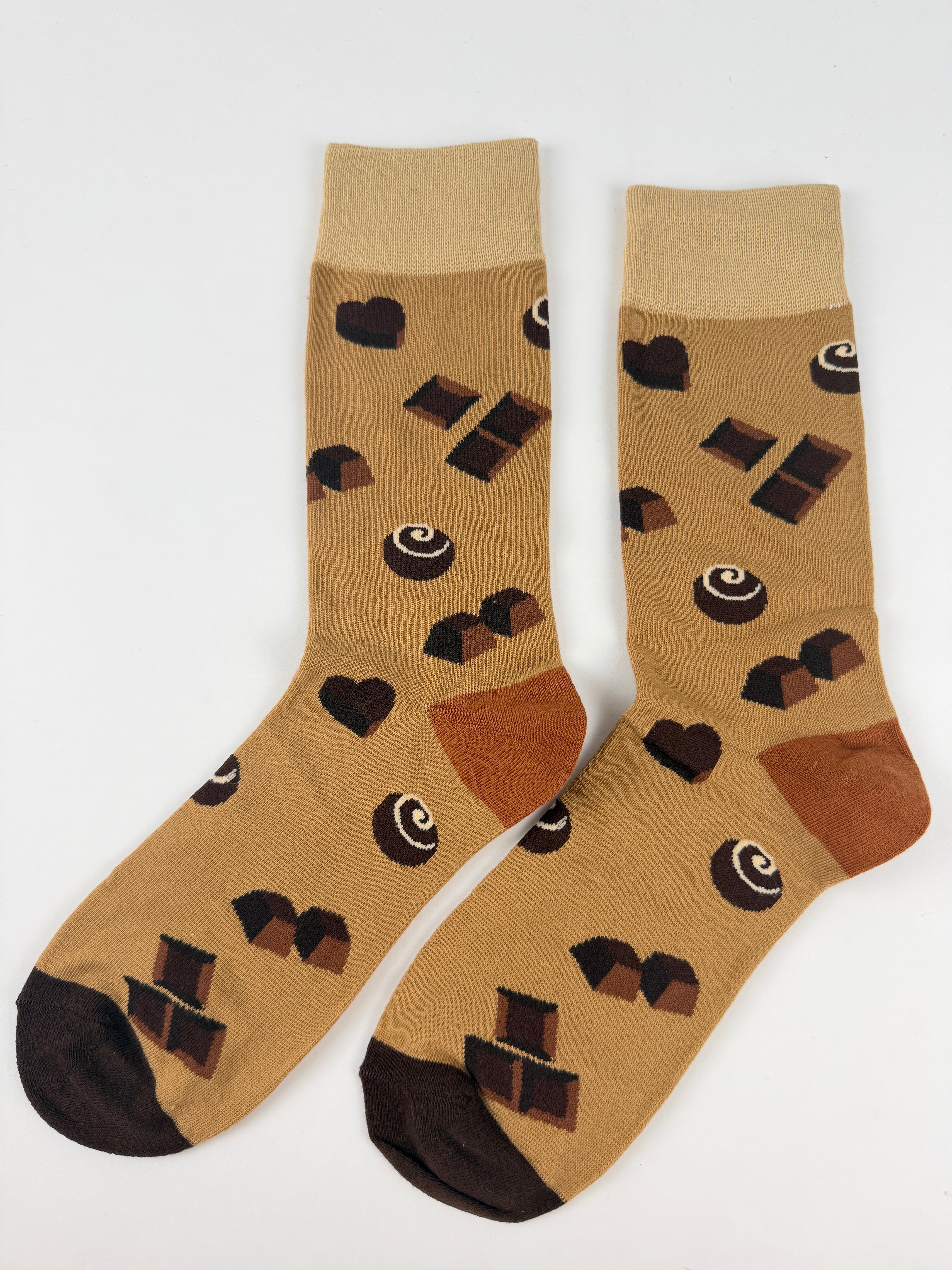 Dessert Socks – Brown Chocolate Candy Pattern