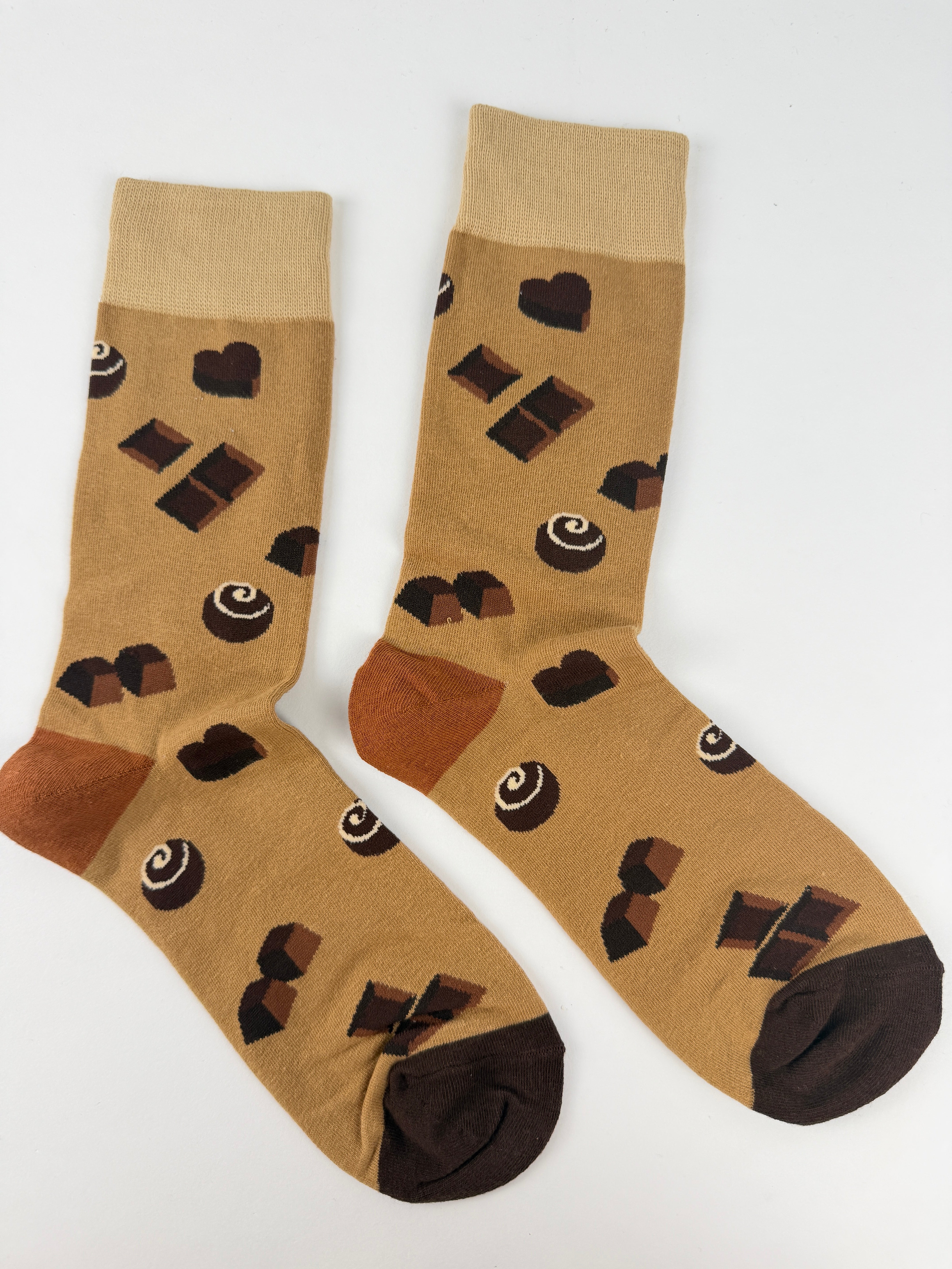Dessert Socks – Brown Chocolate Candy Pattern