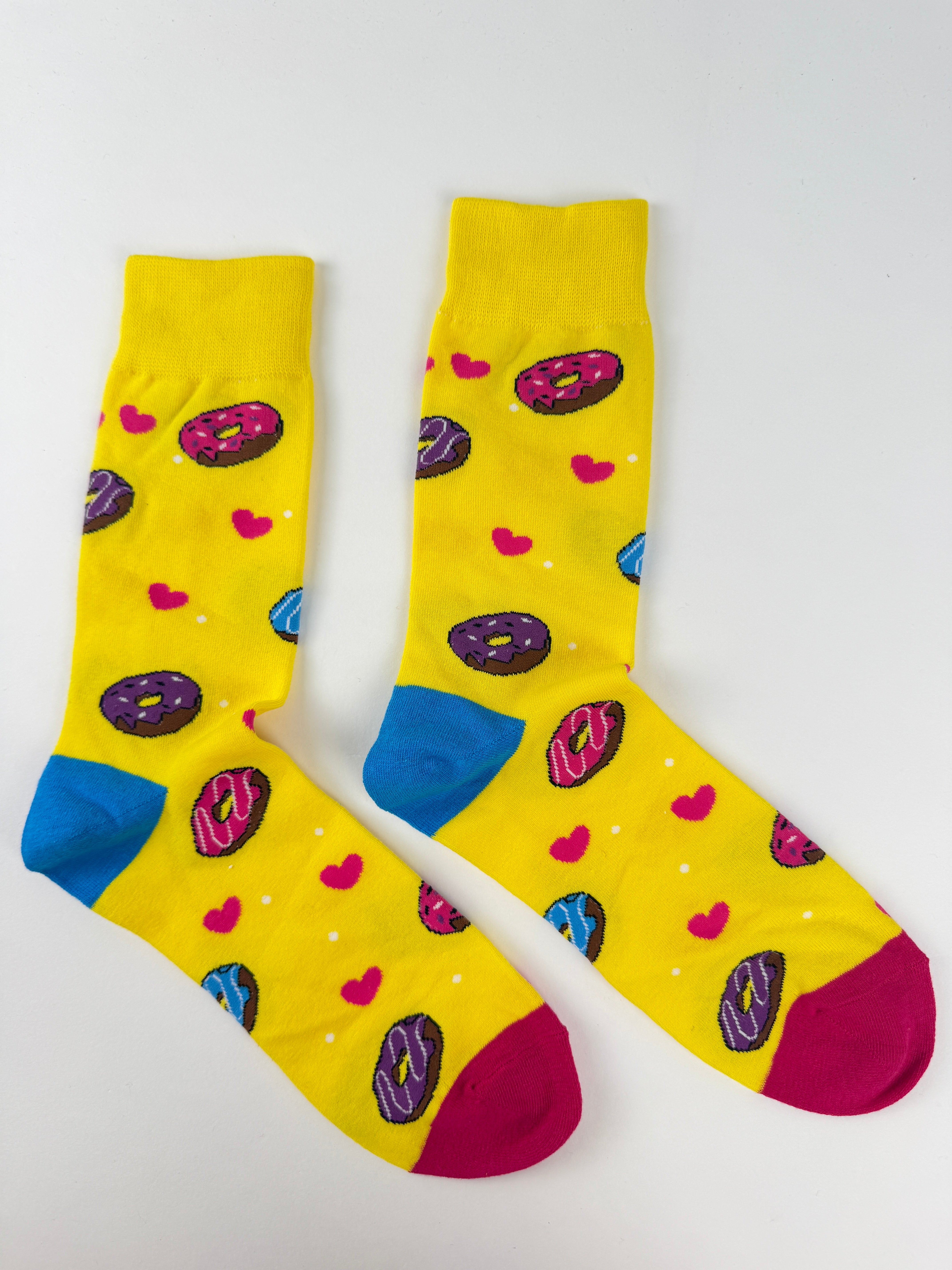 Dessert Socks – Donut Love Pattern Yellow