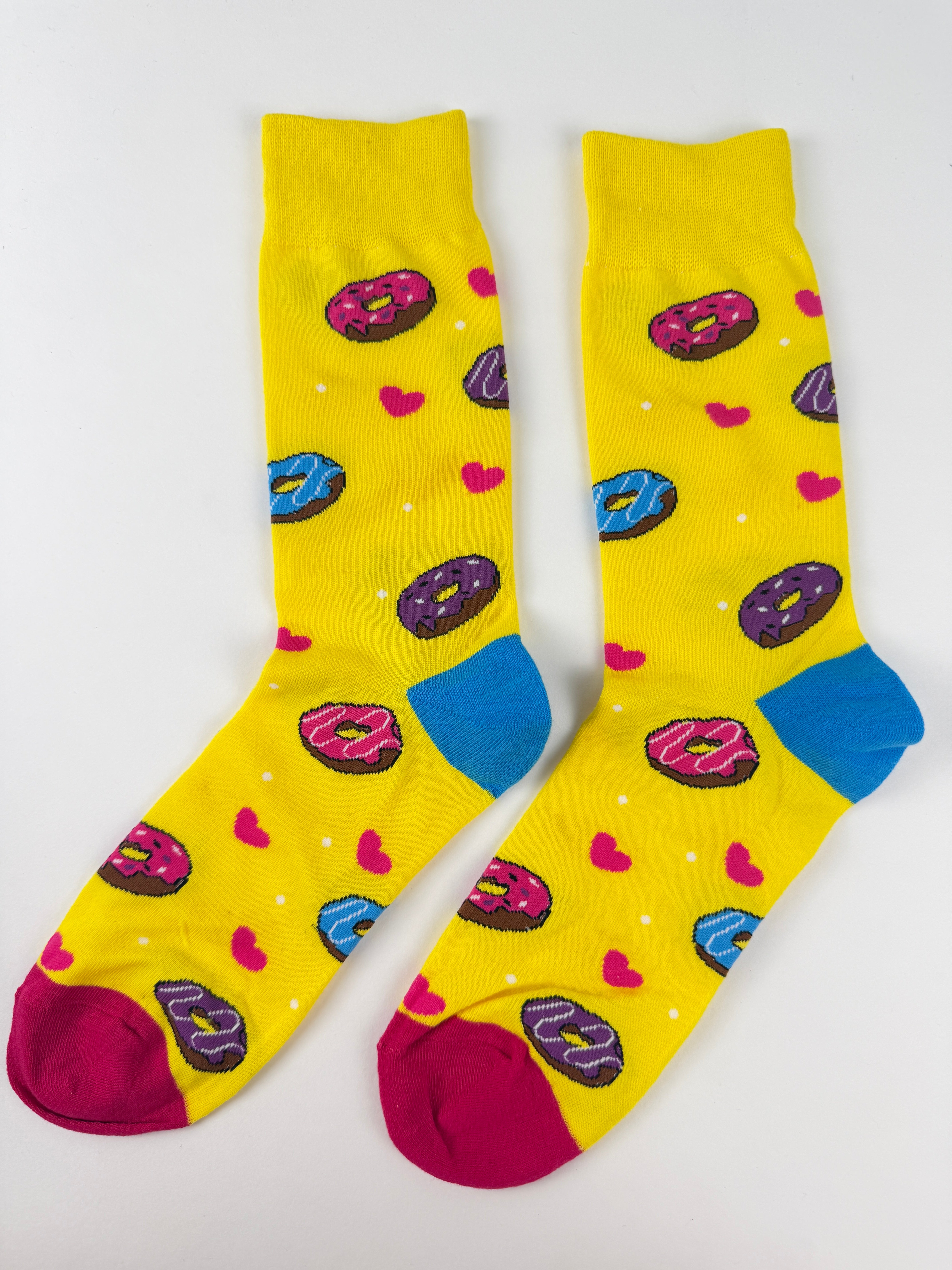 Dessert Socks – Donut Love Pattern Yellow