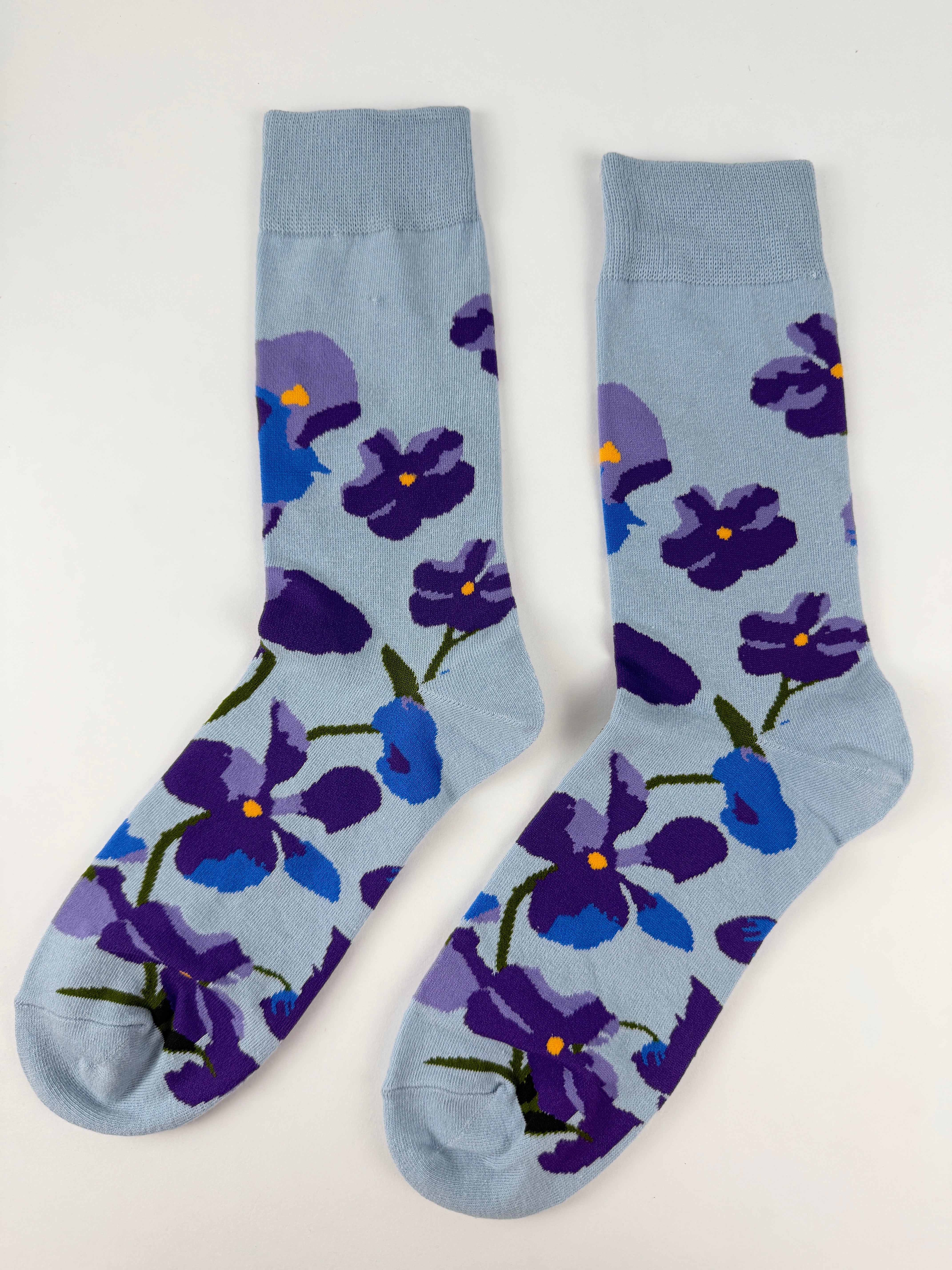 Flower Socks – Purple Floral Pattern Novelty