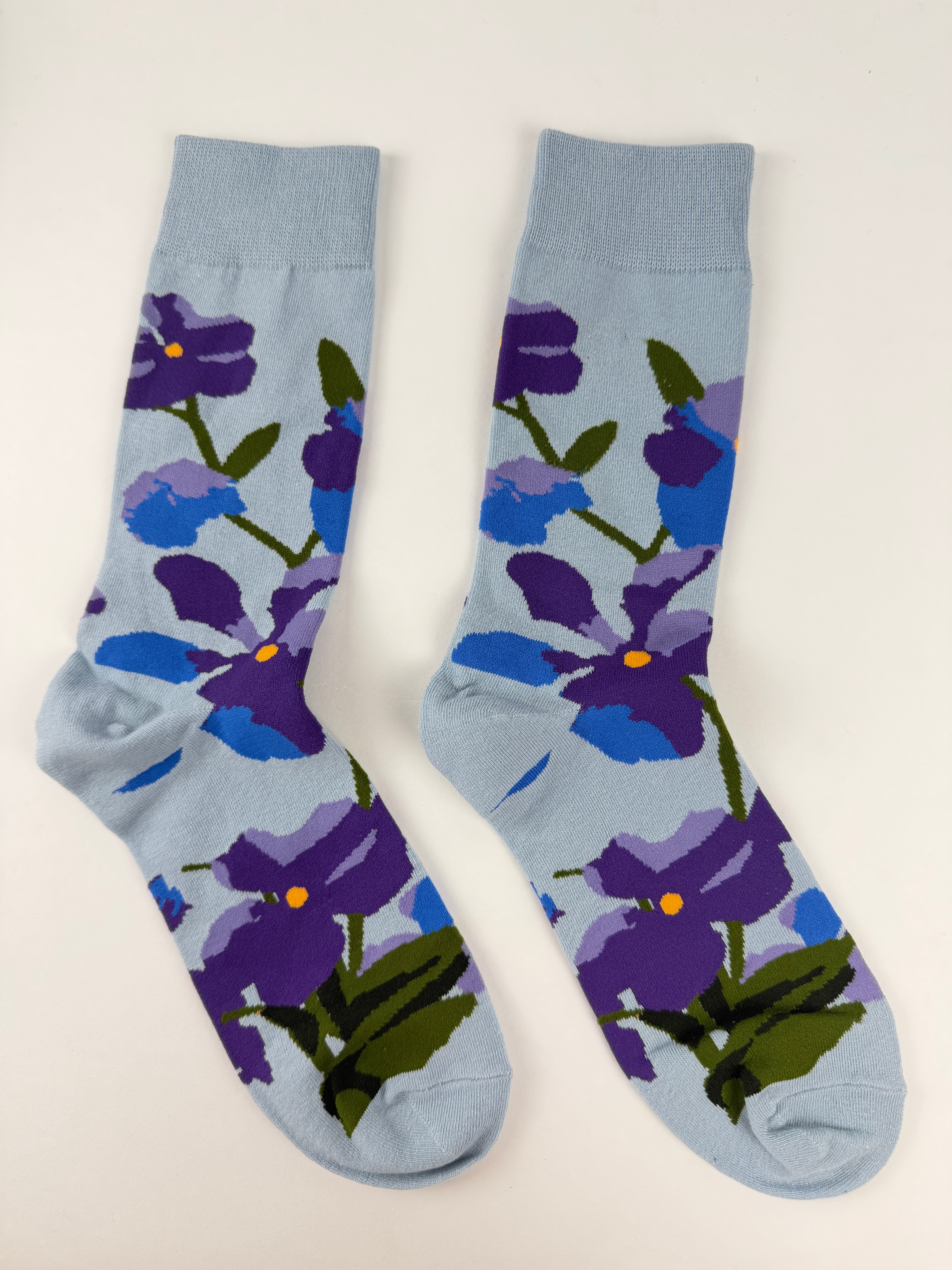 Flower Socks – Purple Floral Pattern Novelty