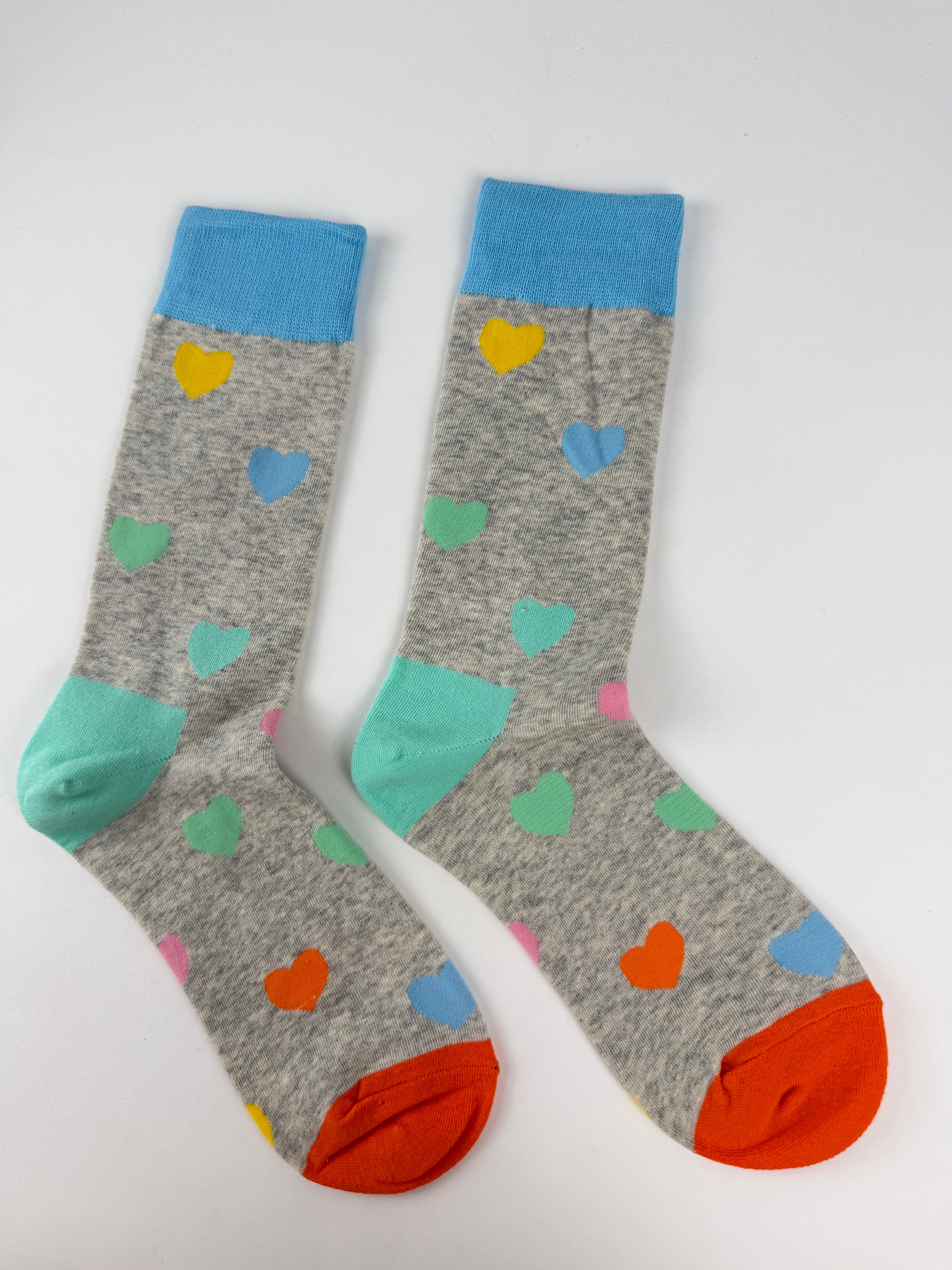 Heart Pattern Crew Socks