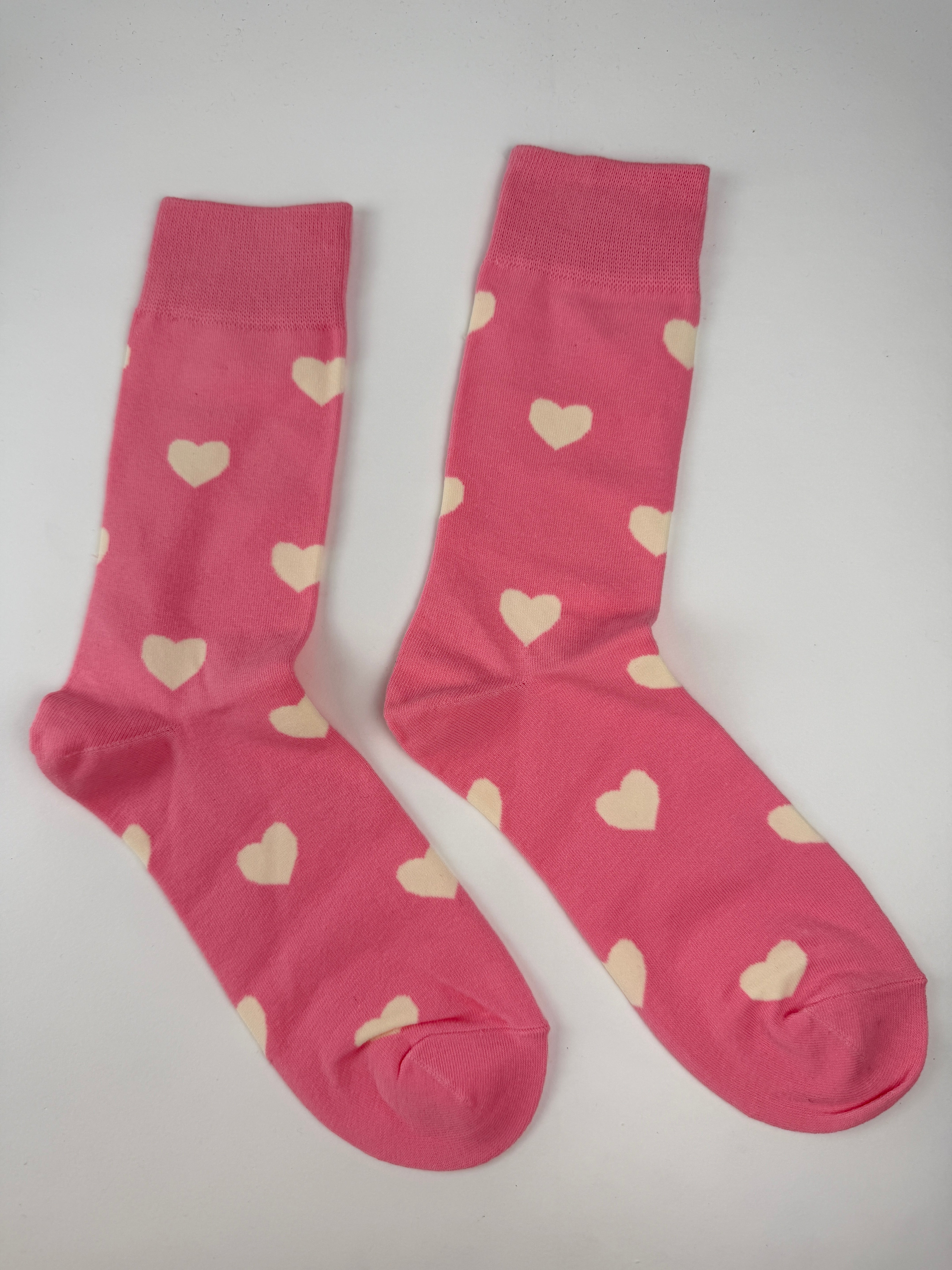 Heart Pattern Crew Socks