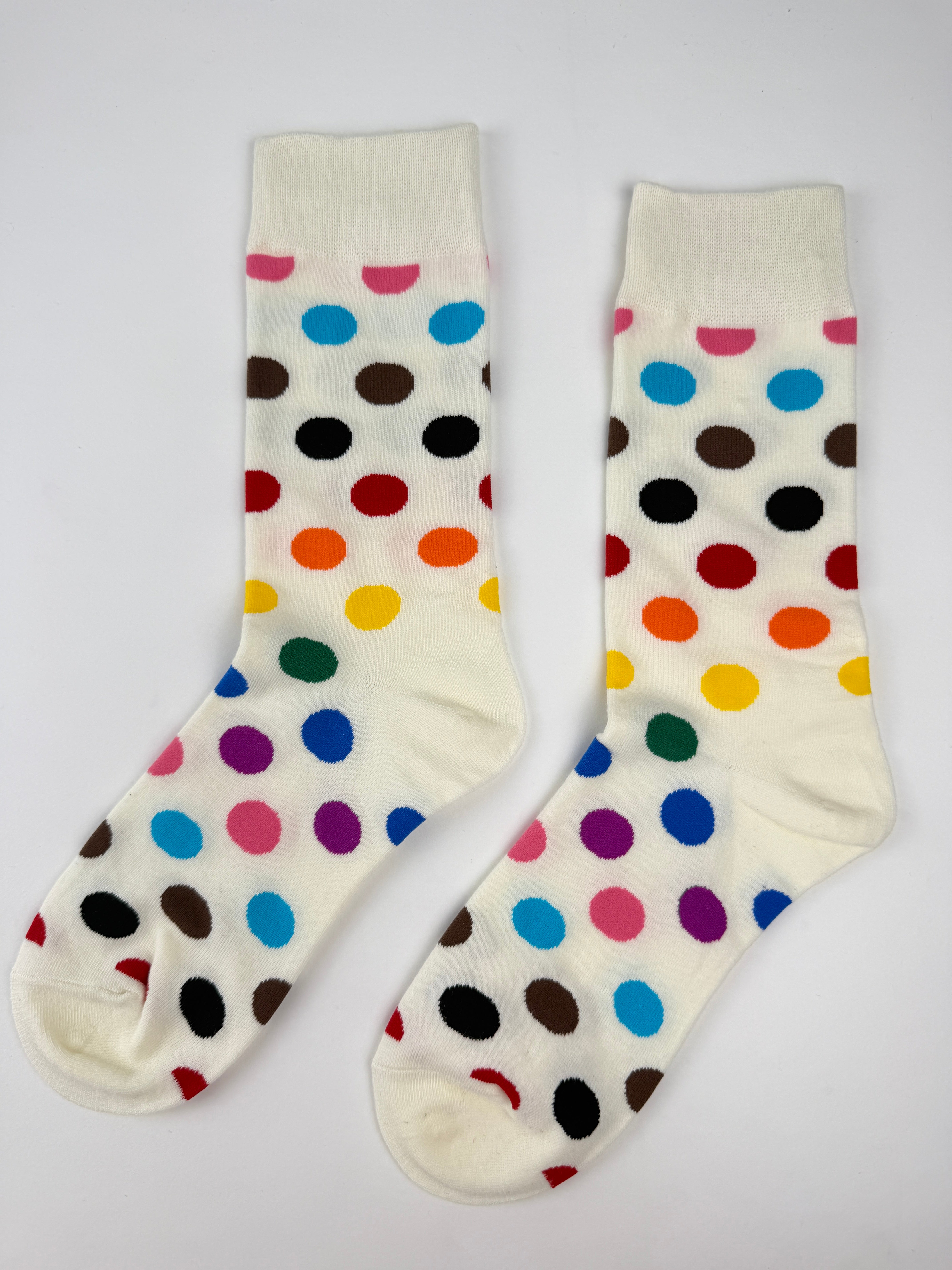 Colorful Polka Dot Crew Socks