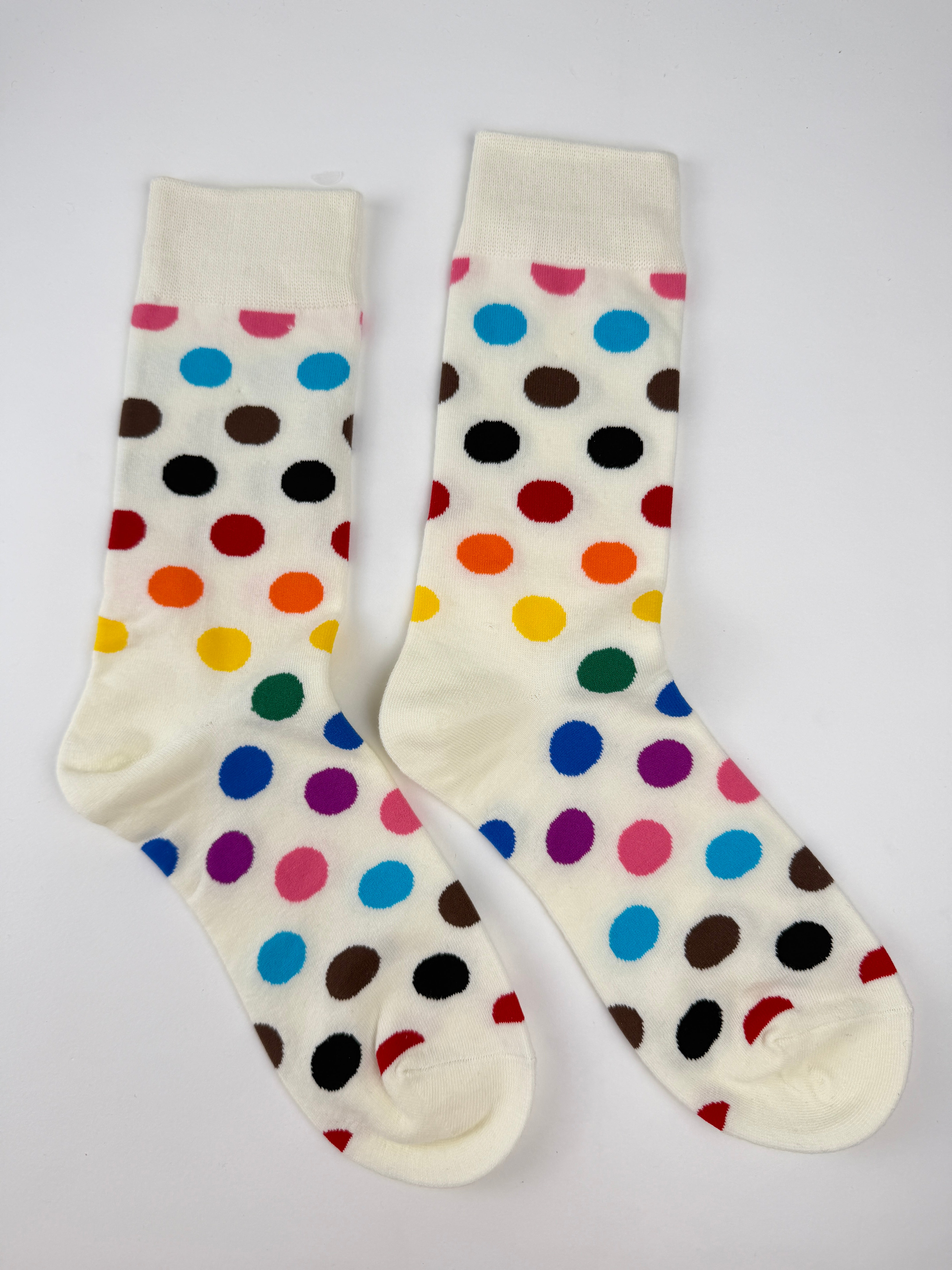 Colorful Polka Dot Crew Socks