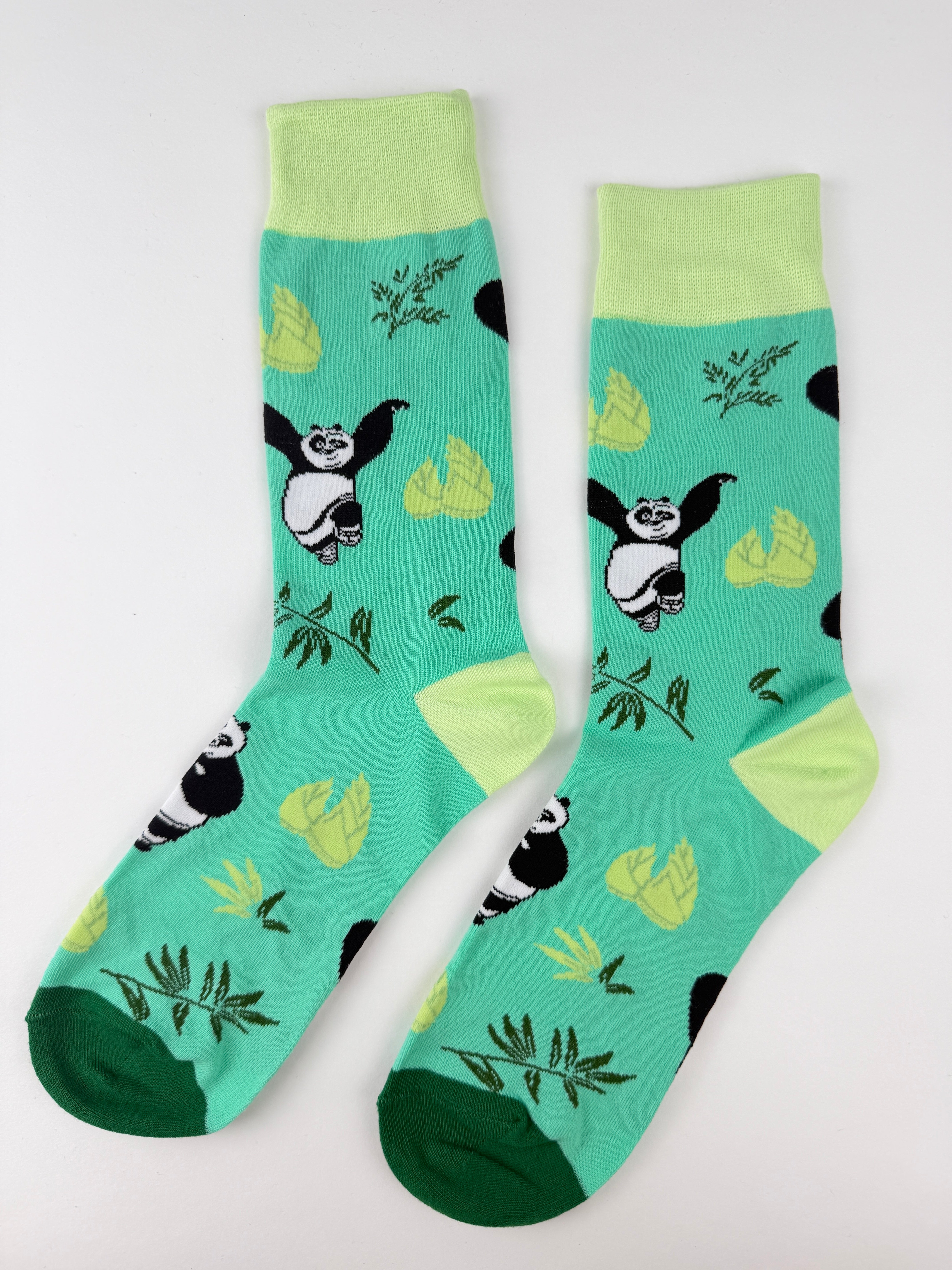 Animal – Panda Bamboo Green Crew Socks