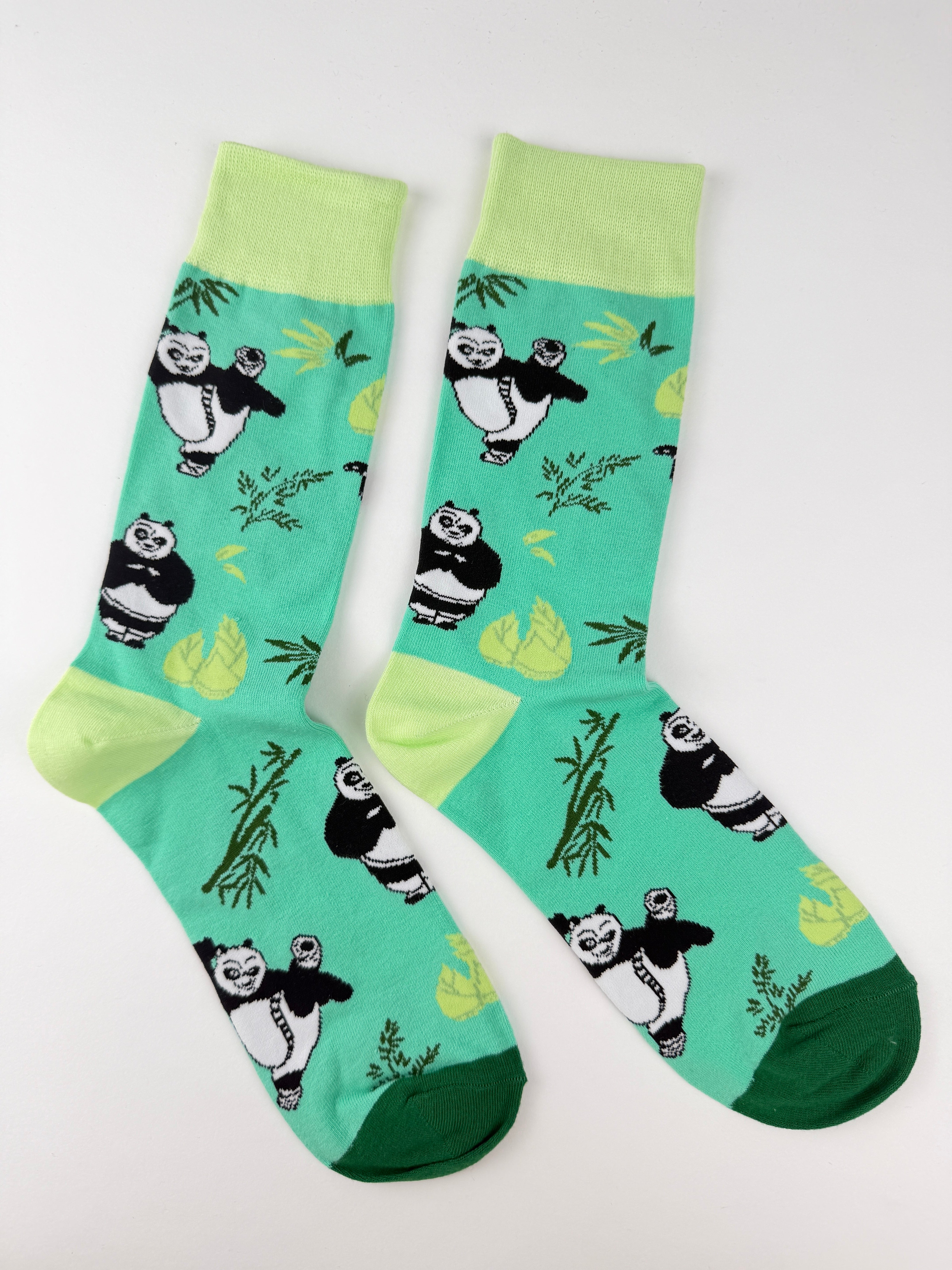 Animal – Panda Bamboo Green Crew Socks