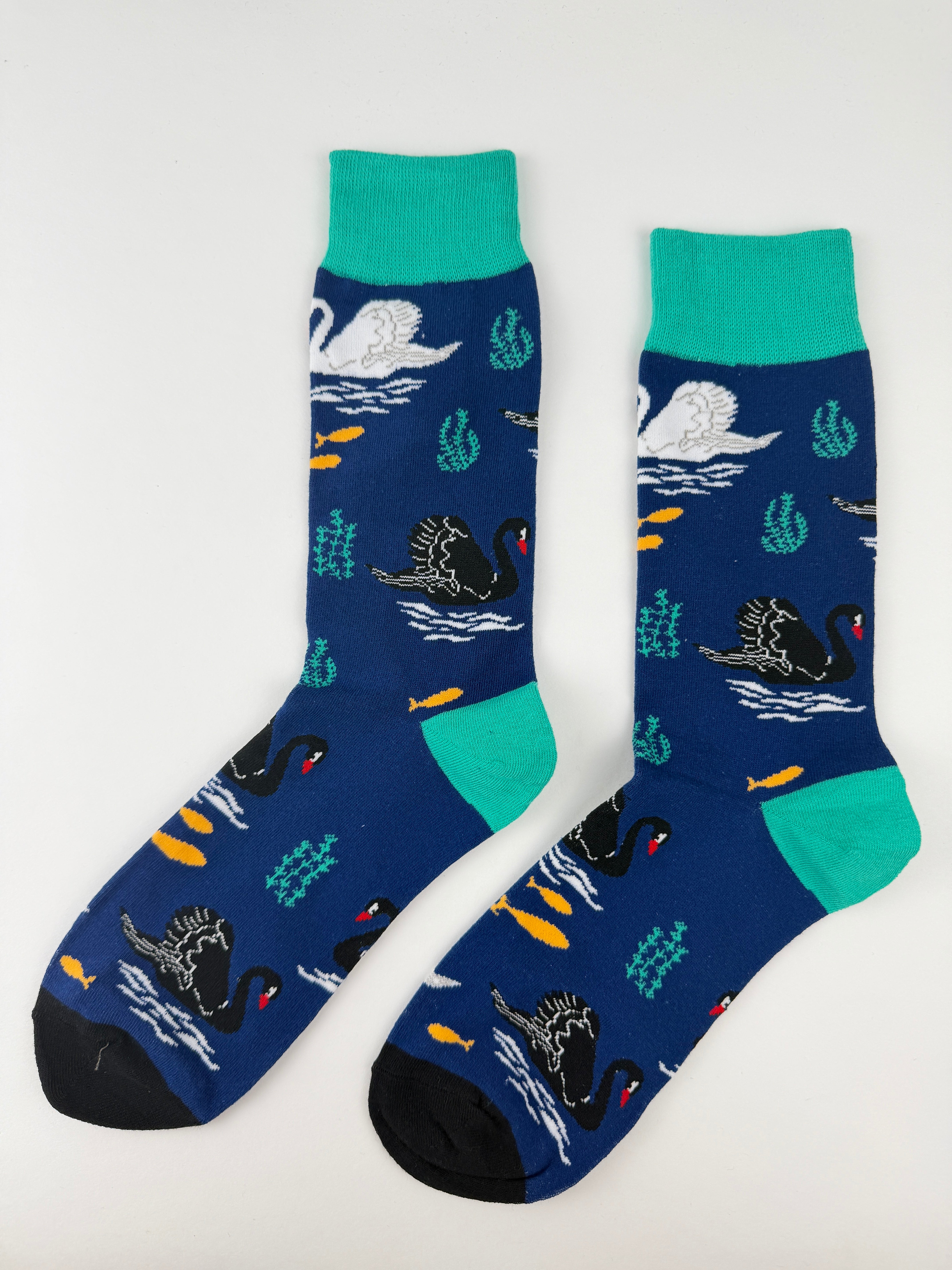 Animal – Swan Pond Navy Crew Socks