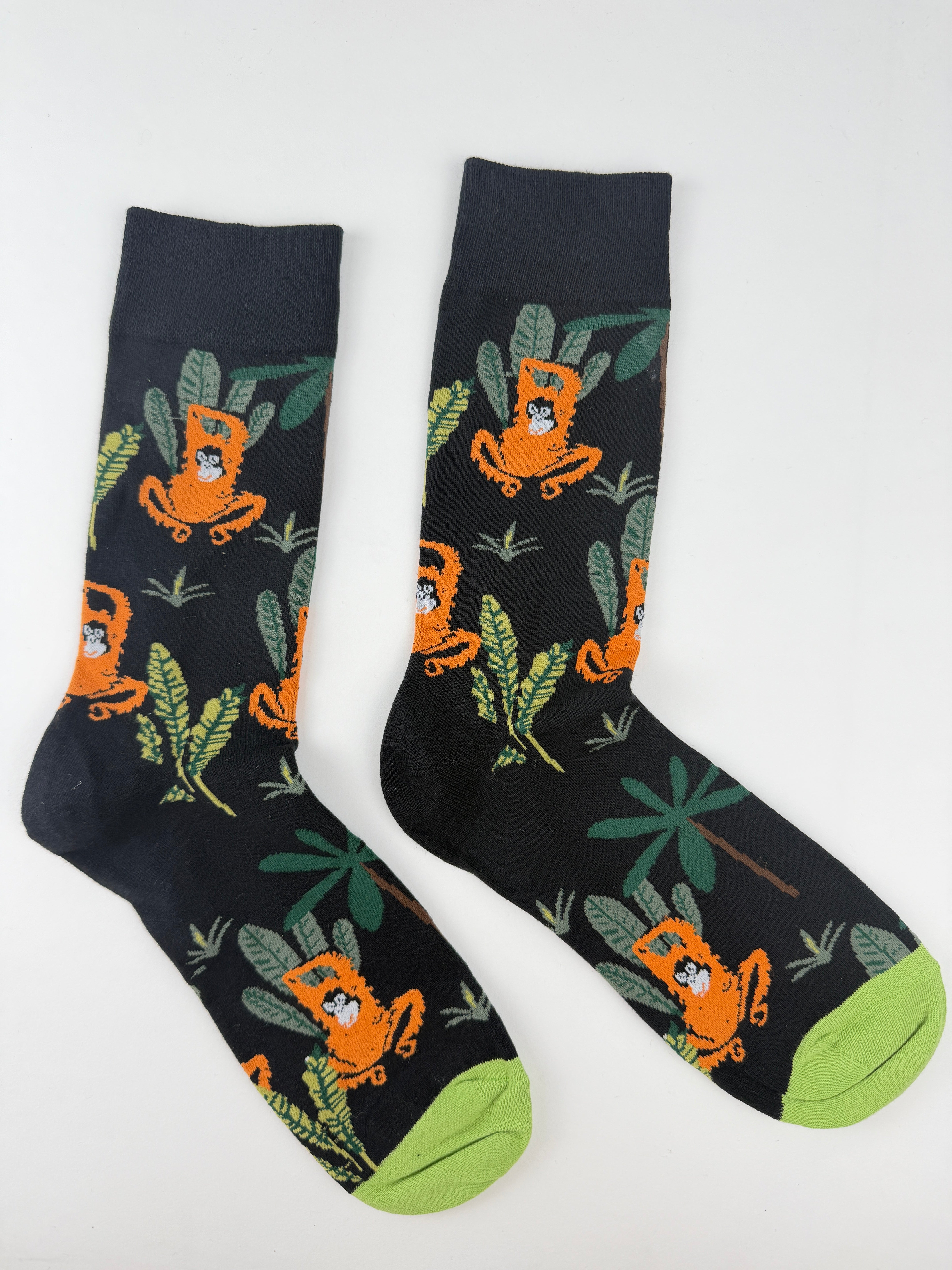 Animal – Jungle Monkey Black Crew Socks