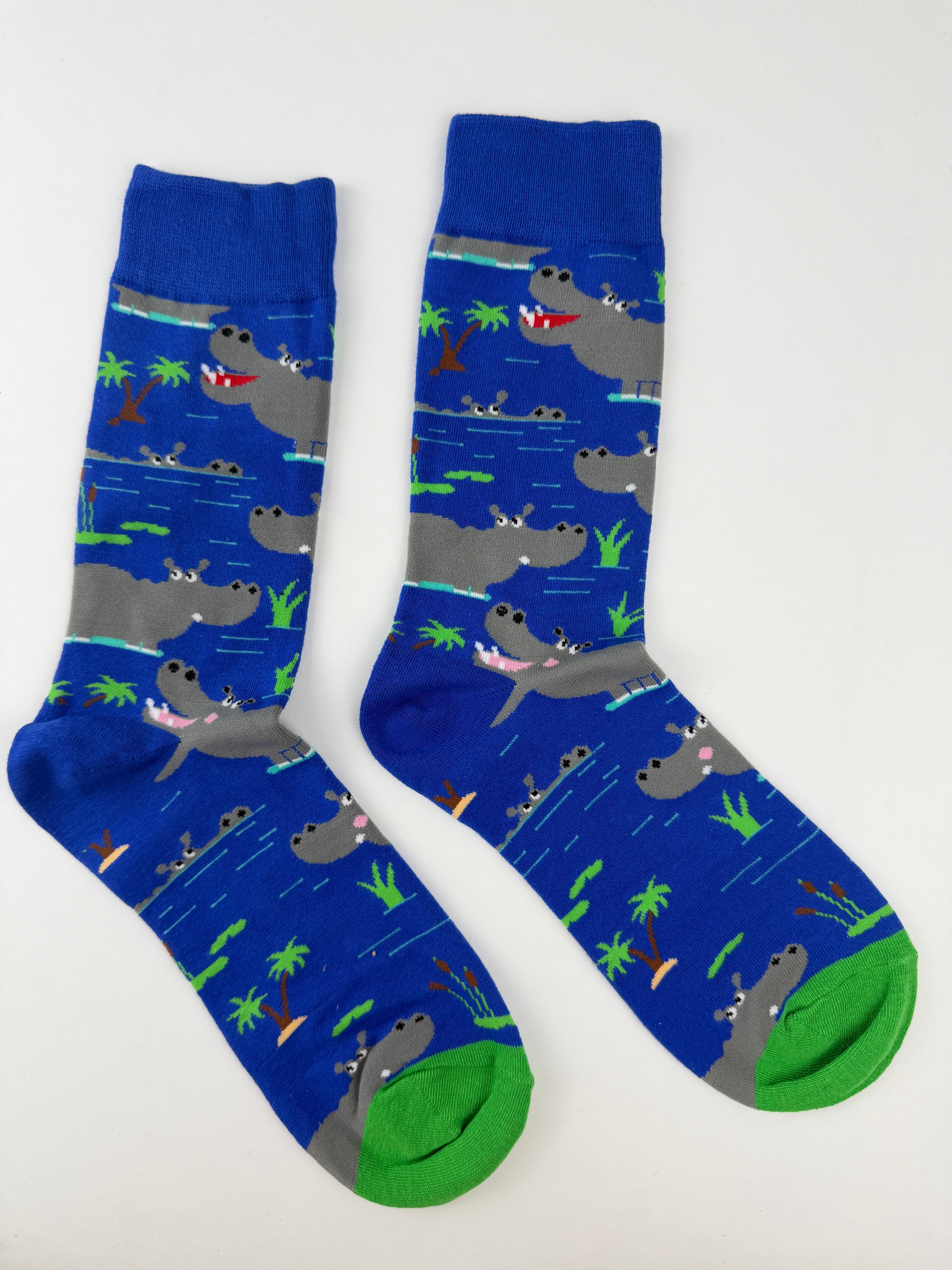 Hippo Animal Crew Socks