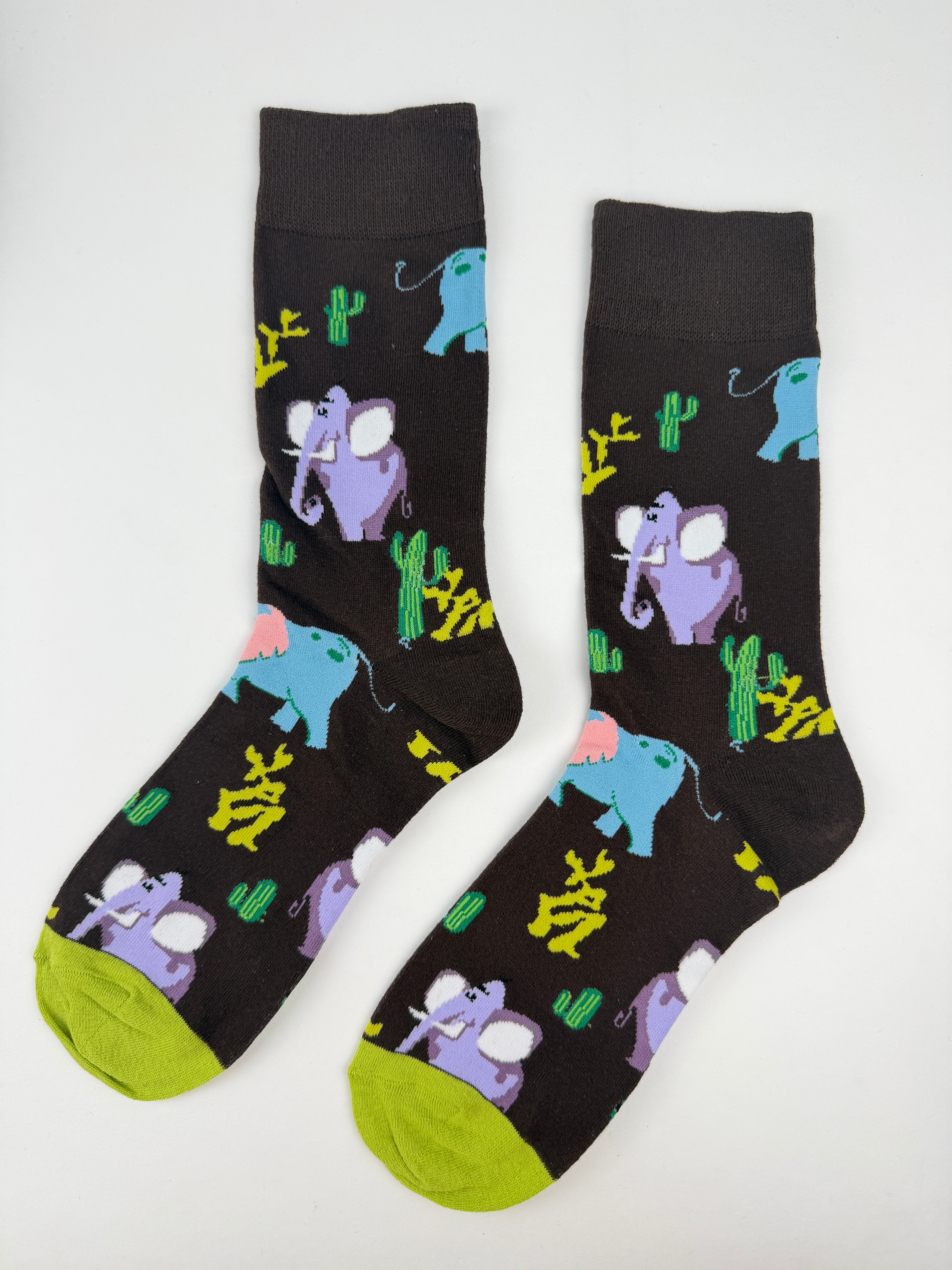 Animal – Elephant Desert Brown Crew Socks