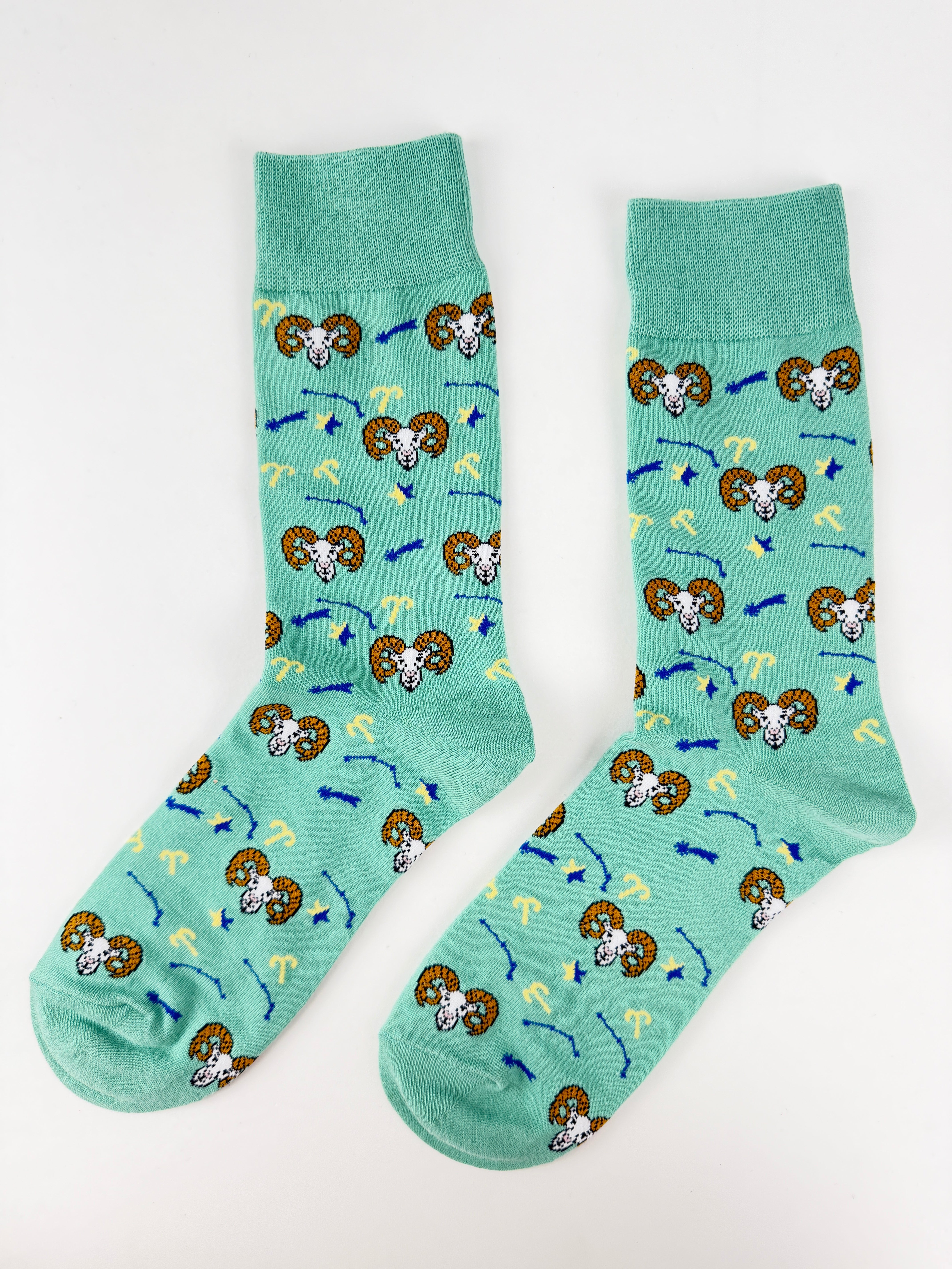 Constellation – Aries Ram Zodiac Socks Light Blue