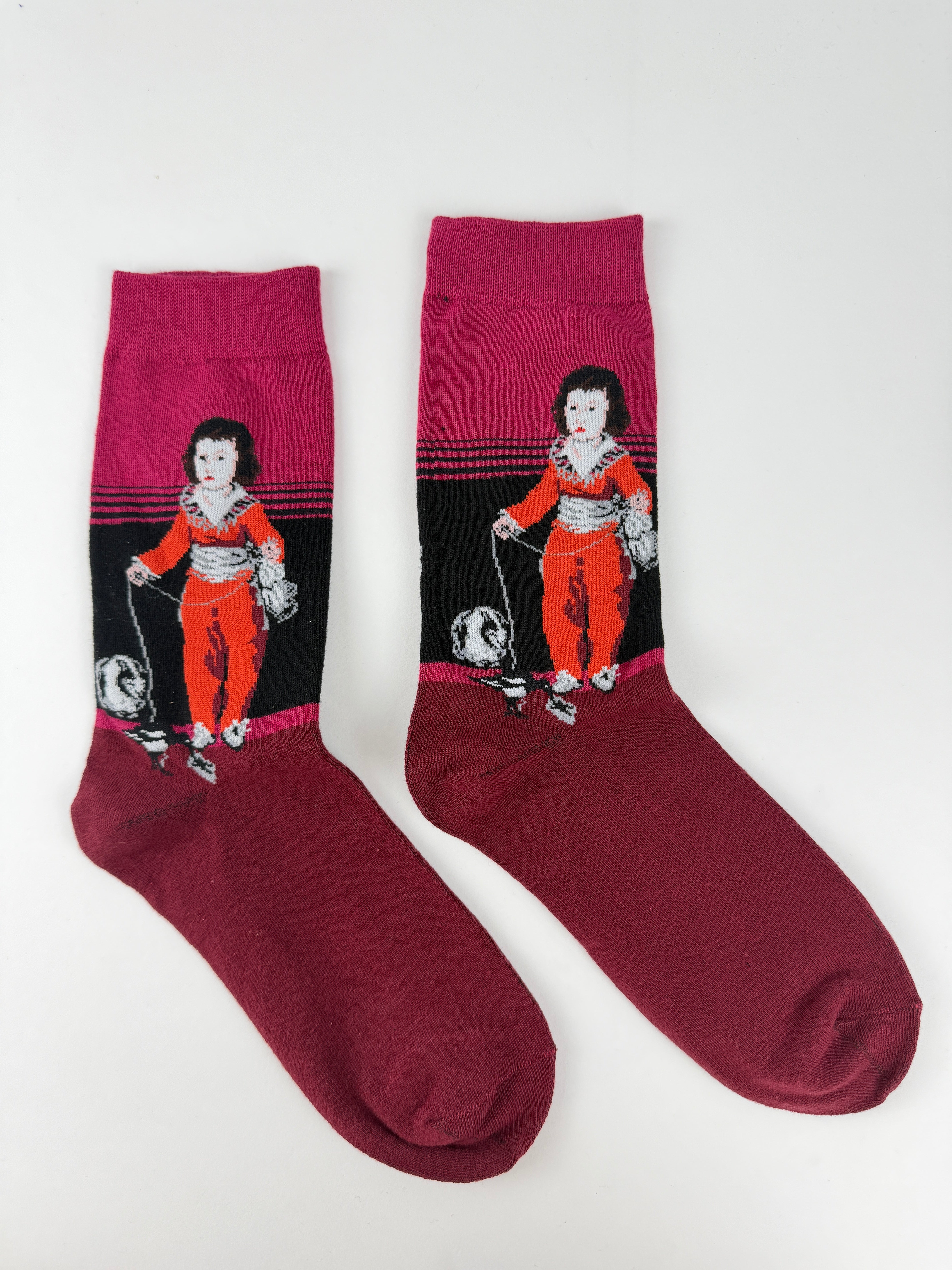 Vintage Oil Painting Girl Socks