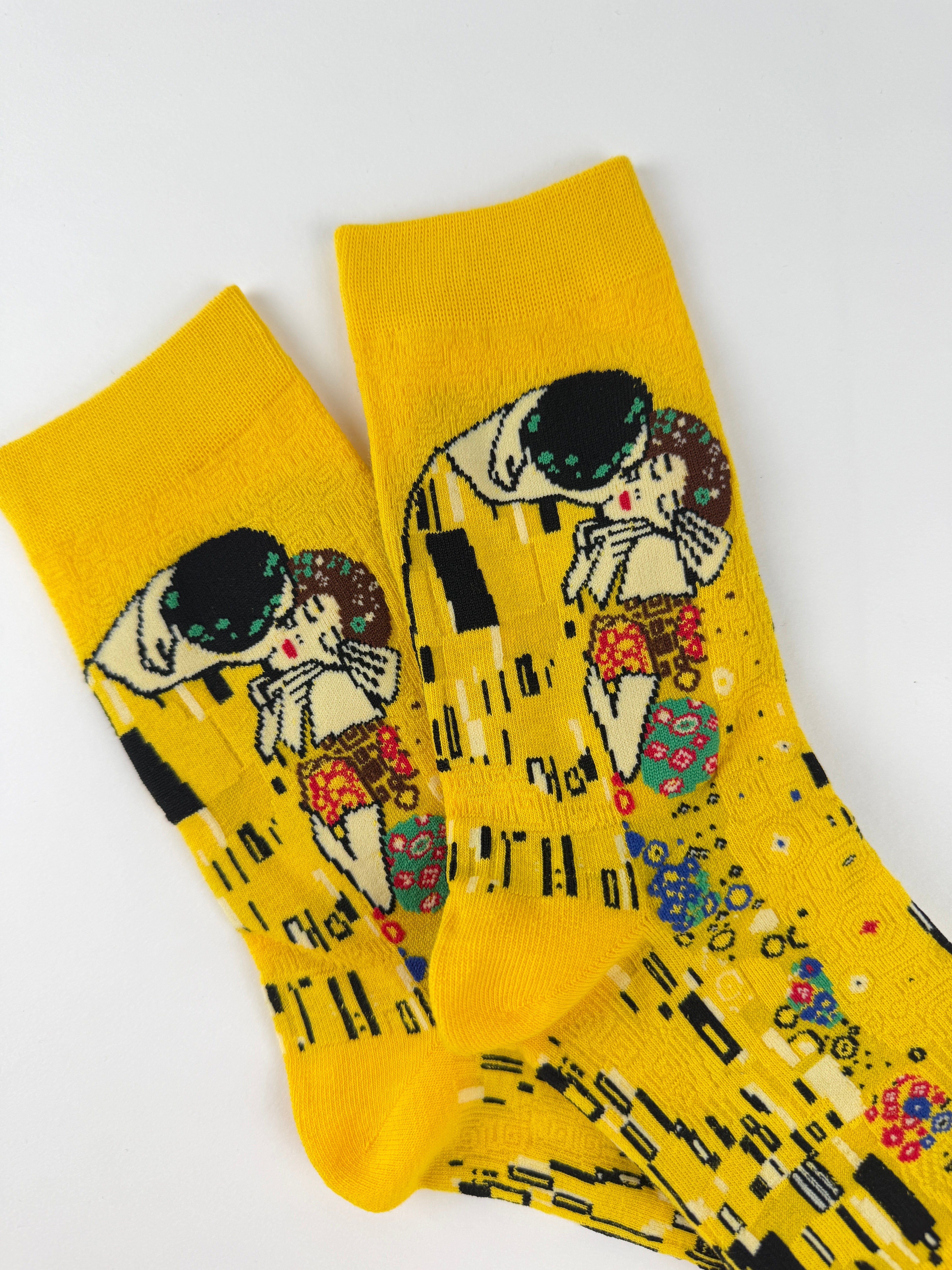 Oil Painting Collection – The Kiss Inspired Art Crew Socks