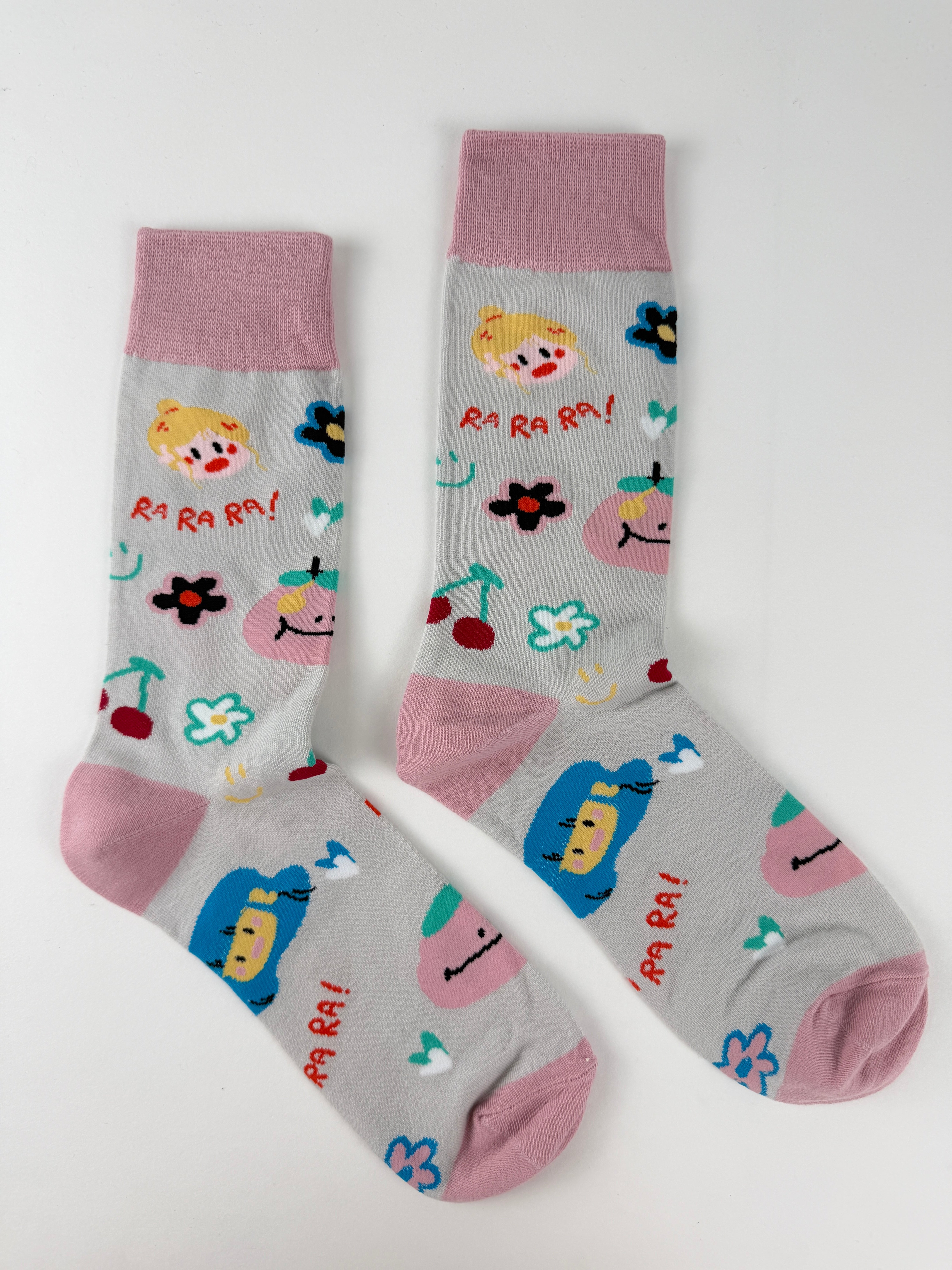 Abstract Doodle Illustration Crew Socks