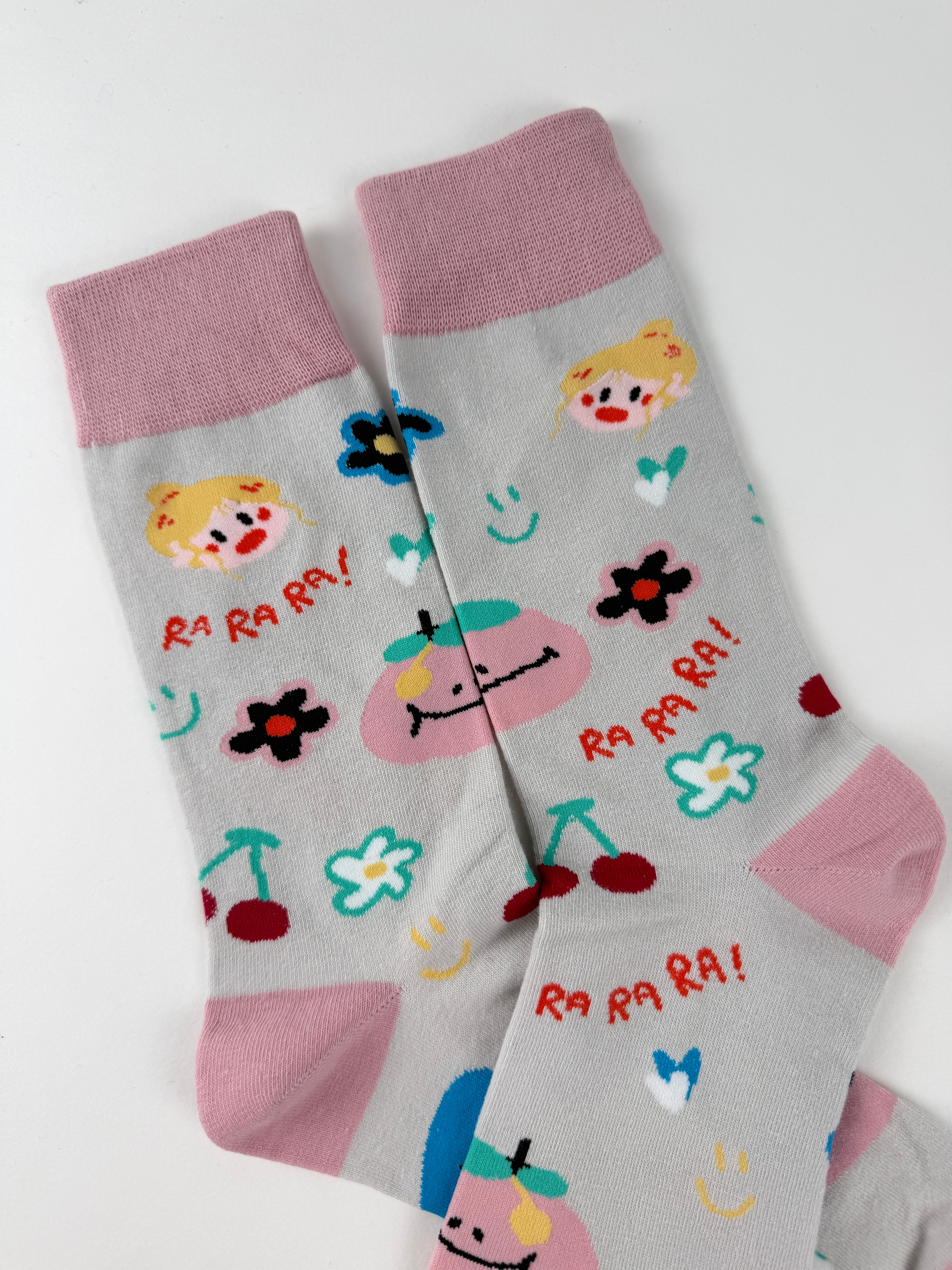 Abstract Doodle Illustration Crew Socks