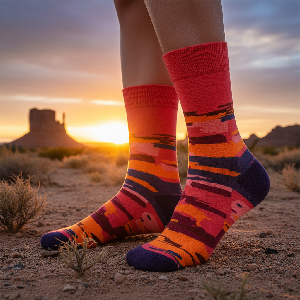 Weather Socks – Fiery Sunset Crew Socks Unisex