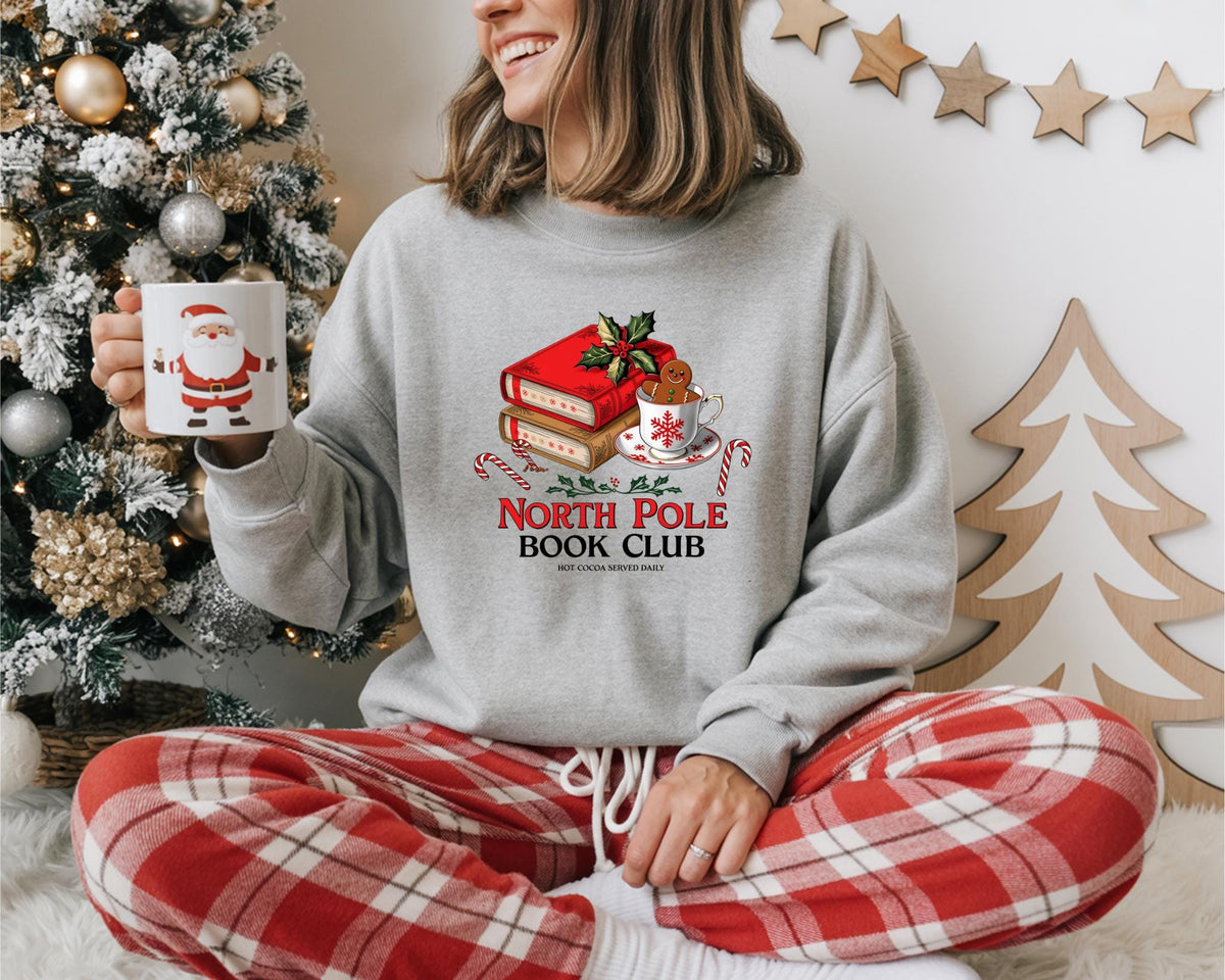 North Pole Book Club Adult Sweatshirt