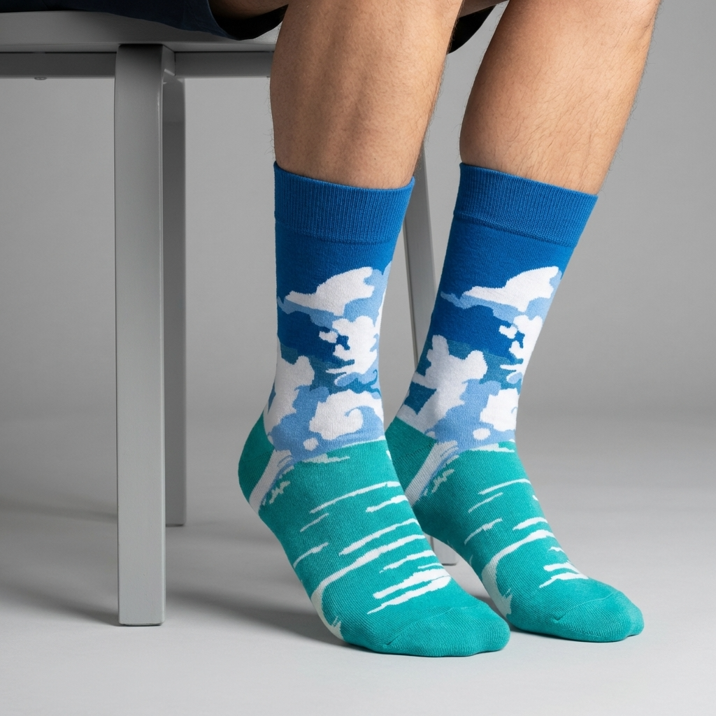 Weather Socks – Cloudy Sky Crew Socks