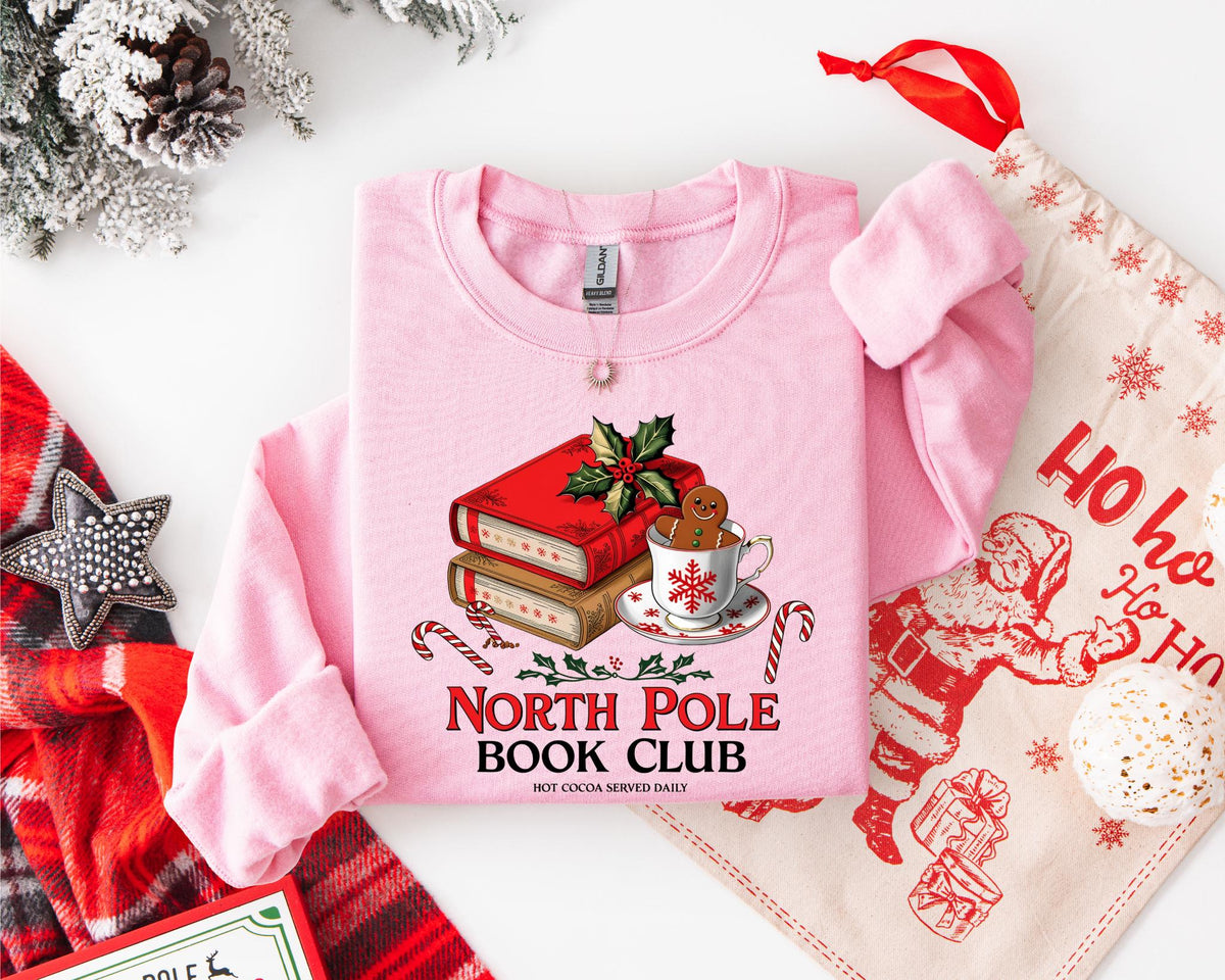 North Pole Book Club Adult Sweatshirt